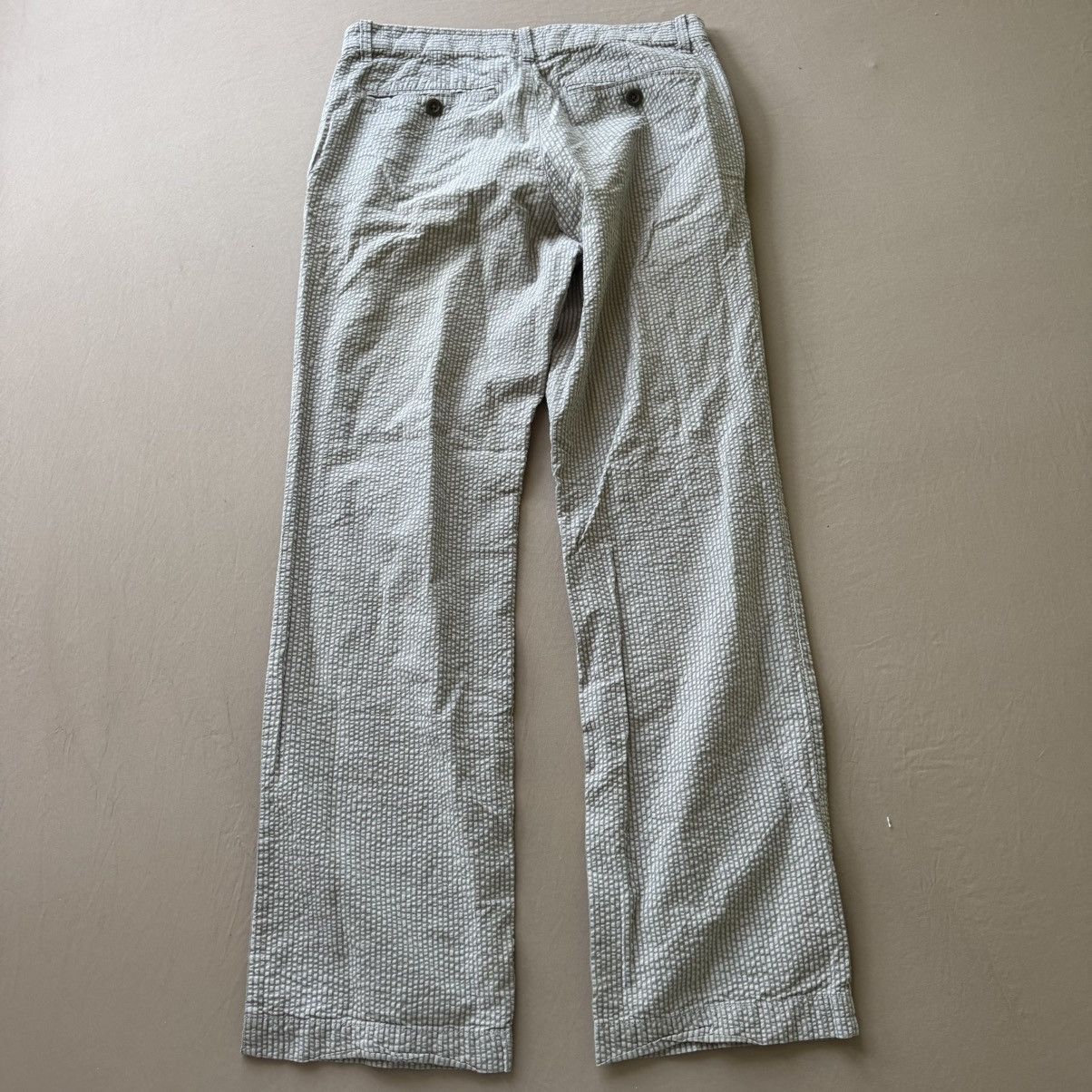 Old Navy Vintage Old Navy Grey Straight Seersucker Pant Trousers Size US 30 / EU 46 - 2 Thumbnail