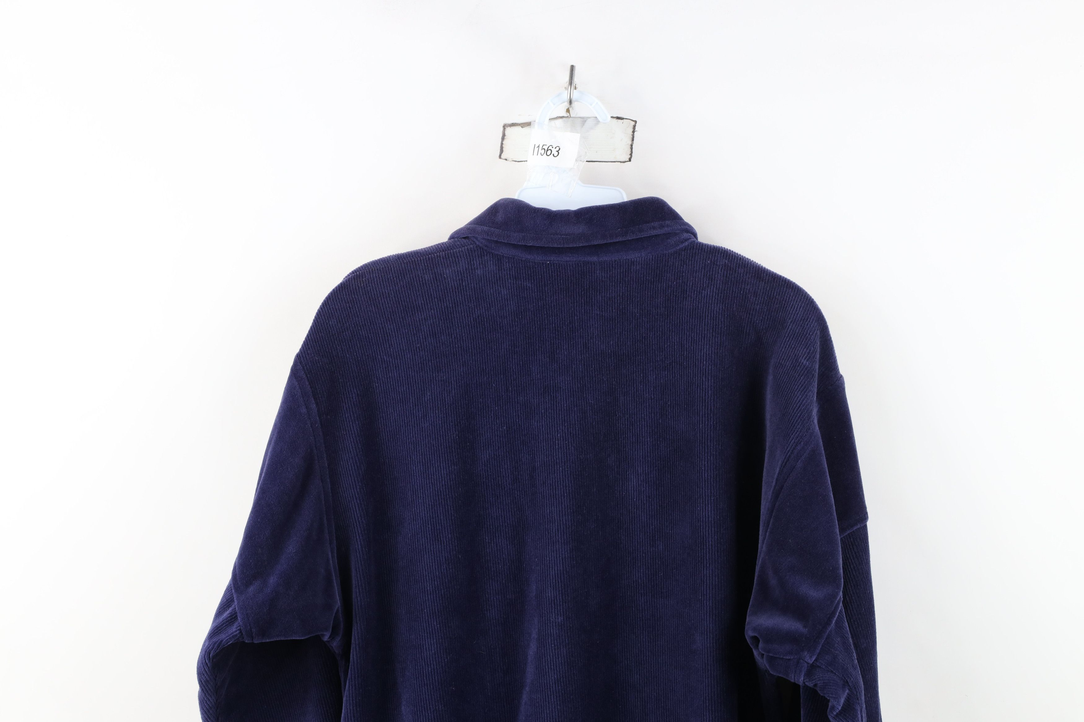 Vintage Vintage 70s Streetwear Velour Collared Pullover Sweater Size US S / EU 44-46 / 1 - 12 Thumbnail