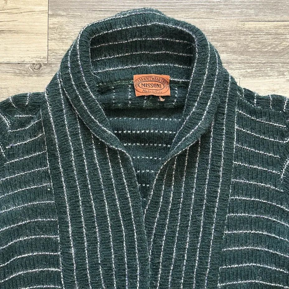 Missoni Vintage Missoni Wool Knit Striped Cardigan Sweater Size S Size S / US 4 / IT 40 - 2 Thumbnail