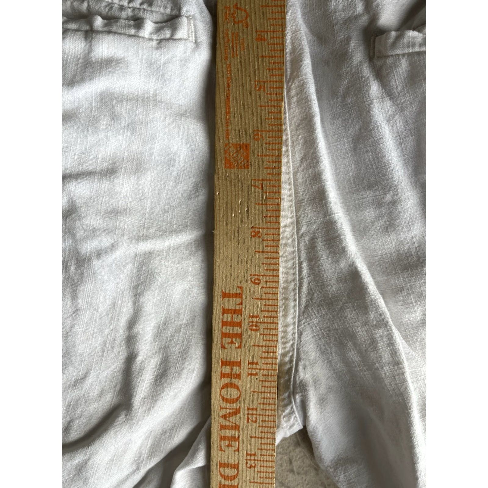 J.Crew J.CREW Women’s 6 Seaside Linen Lyocell Jogger Pants White Elastic Waist Tapered Front Flat Front Knit Pockets Light Comfort Easy Care Size 28" / US 6 / IT 42 - 4 Thumbnail