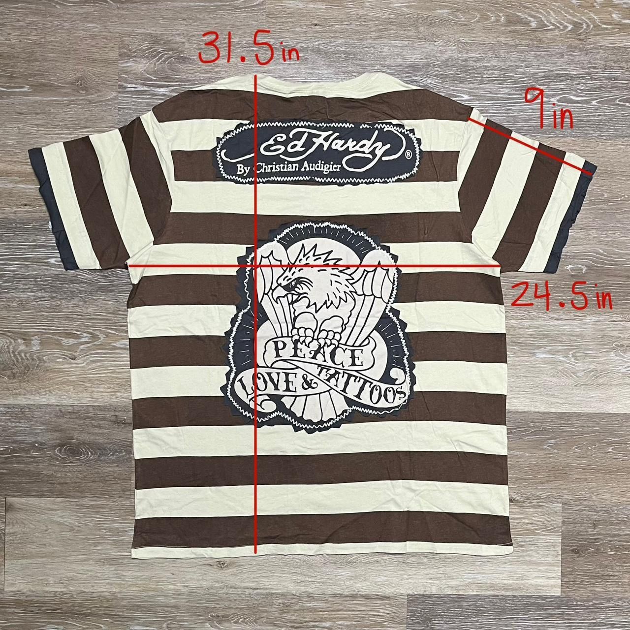 Ed Hardy RARE y2k ed hardy striped tee Size US XXL / EU 58 / 5 - 2 Thumbnail