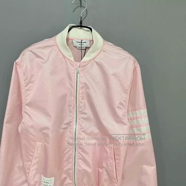 Thom Browne Thom Browne Cherry Blossom Pink Striped Jacket Size US XXS / EU 40 - 2 Thumbnail