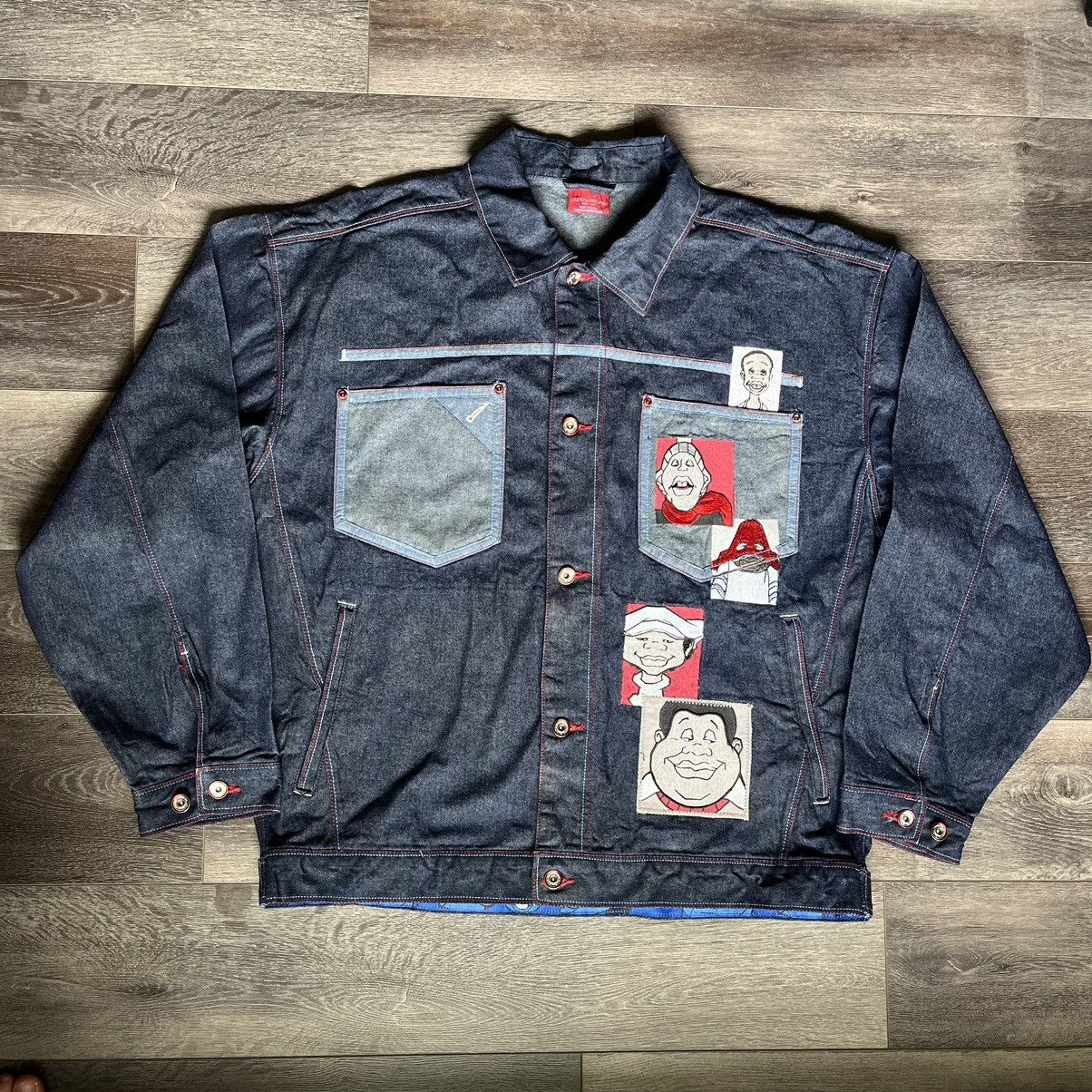 Fubu Vintage 1990s Platinum Fubu Fat Albert Rap Denim Jean Jacket Size US XXL / EU 58 / 5 - 1 Thumbnail