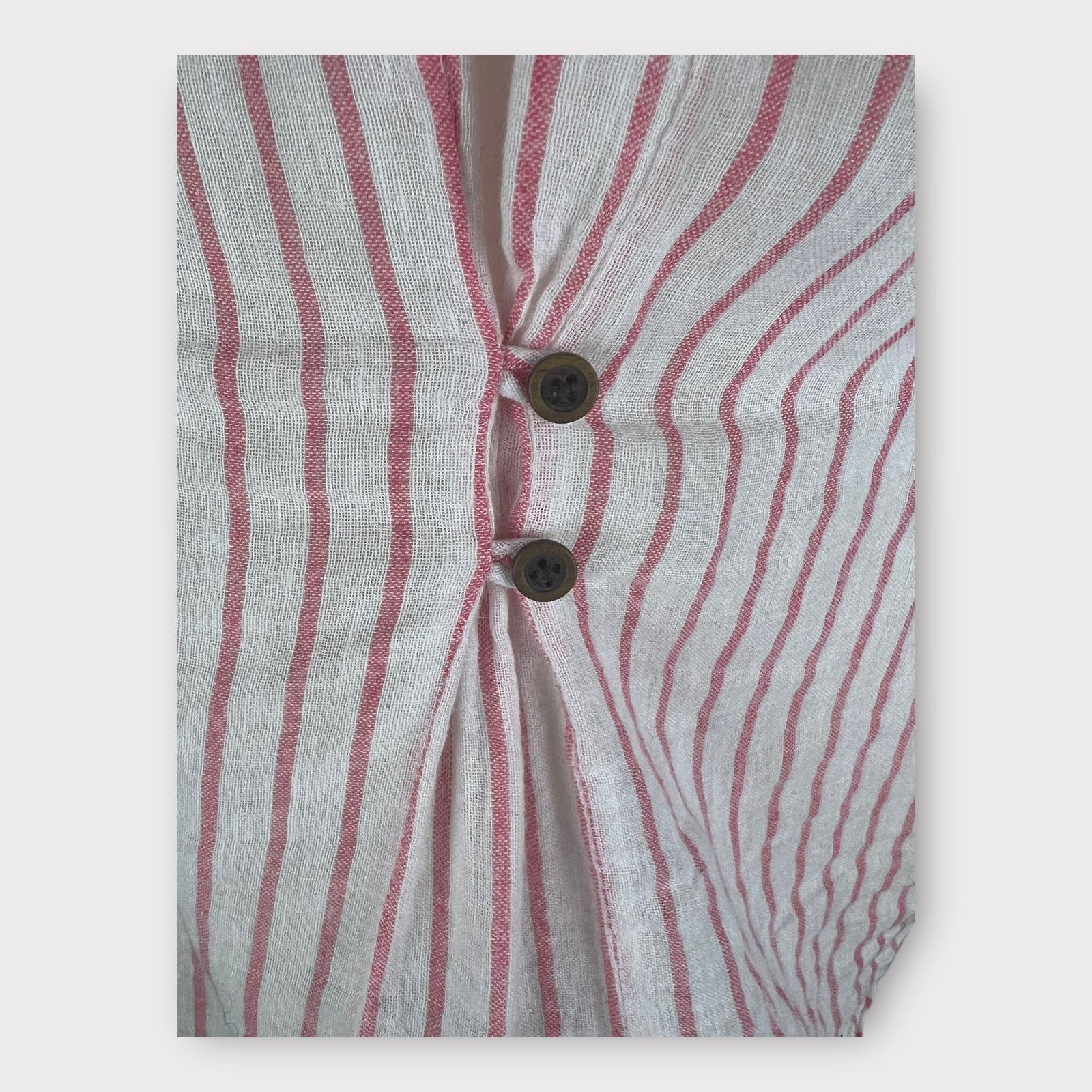 Abercrombie & Fitch Abercrombie and Fitch | Vintage Y2K Linen Blend Striped Top Size M / US 6-8 / IT 42-44 - 4 Thumbnail
