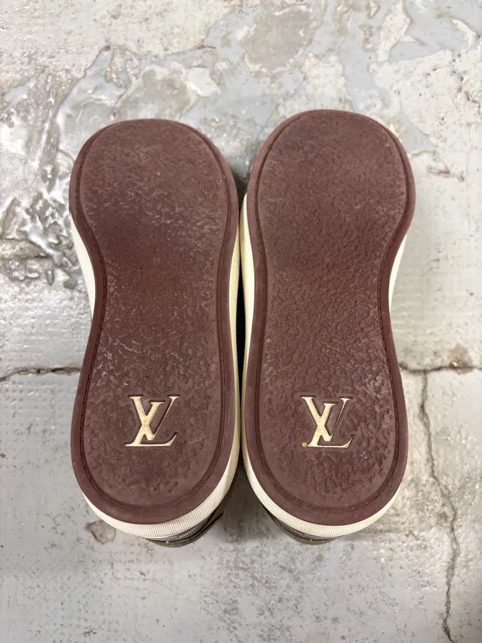 Louis Vuitton Louis Vuitton Grey Leather Damier High-Top Sneaker Size US 8 / EU 41 - 8 Thumbnail