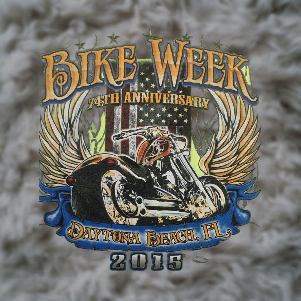 Vintage VINTAGE Bike Week Daytona Beach T Shirt Mens XL Safety Yellow Beach Biker Motorcycle 2015 74th Mens XL Yellow Size US XL / EU 56 / 4 - 1 Thumbnail