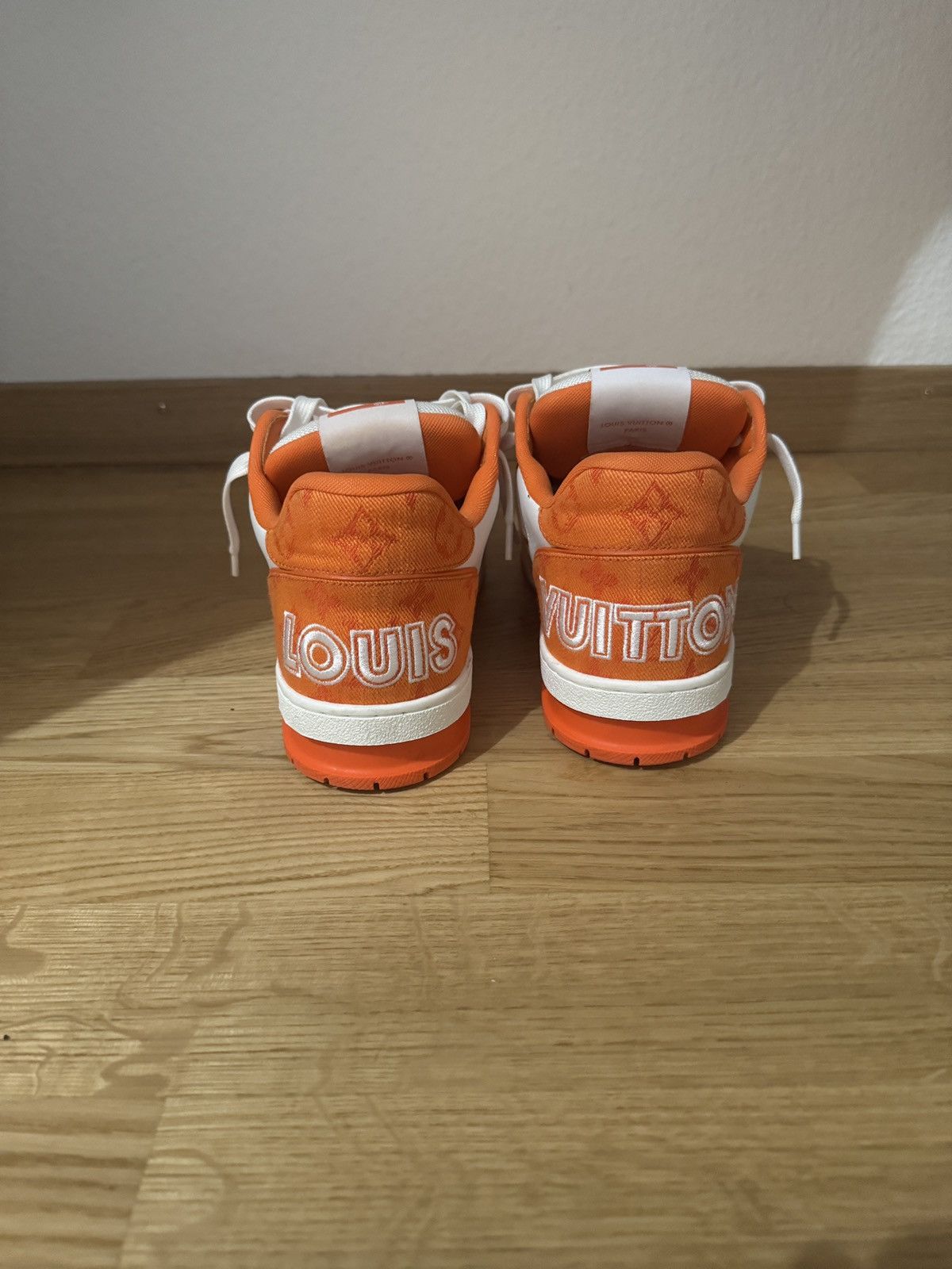 Louis Vuitton Louis Vuitton Sneaker Monogramm Denim Orange Size US 7 / EU 40 - 4 Thumbnail