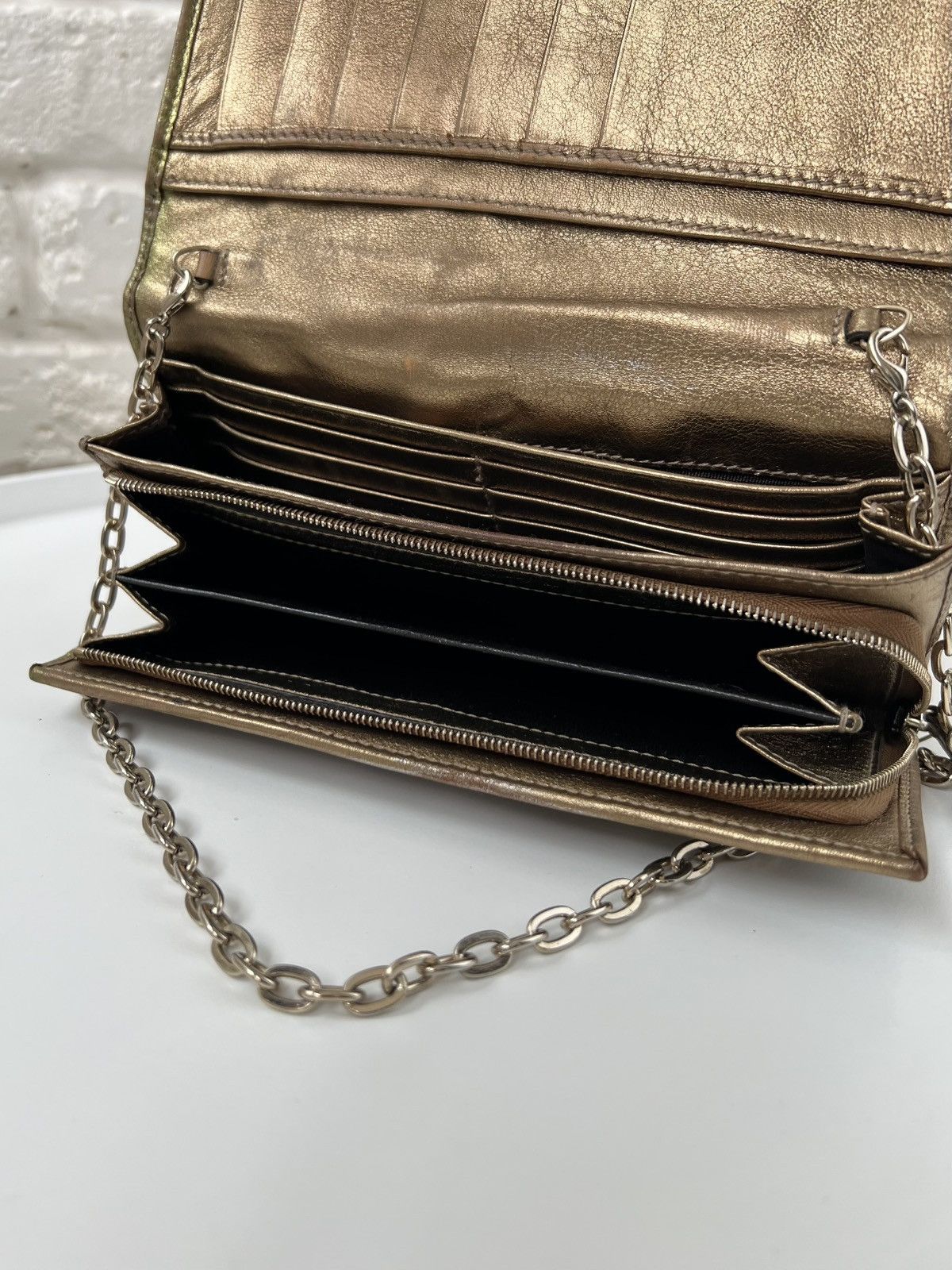 Gucci Gucci GG Monogram Vintage Canvas Clutch Chain Wallet Bag Size ONE SIZE - 13 Thumbnail