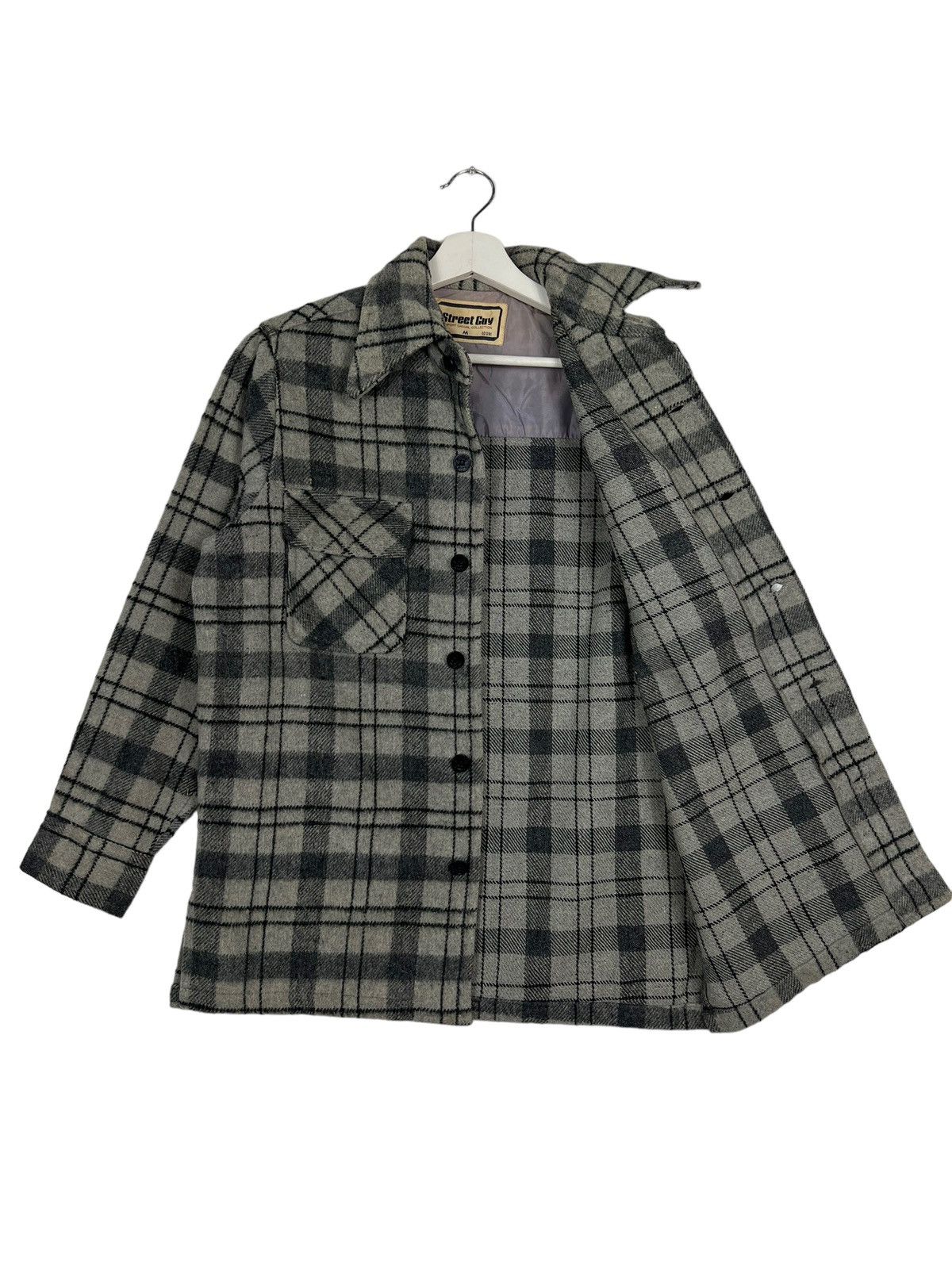 Japanese Brand × Vintage 🔥 VINTAGE STREET GUY PLAID WOOL CPO JACKET Size US M / EU 48-50 / 2 - 9 Thumbnail