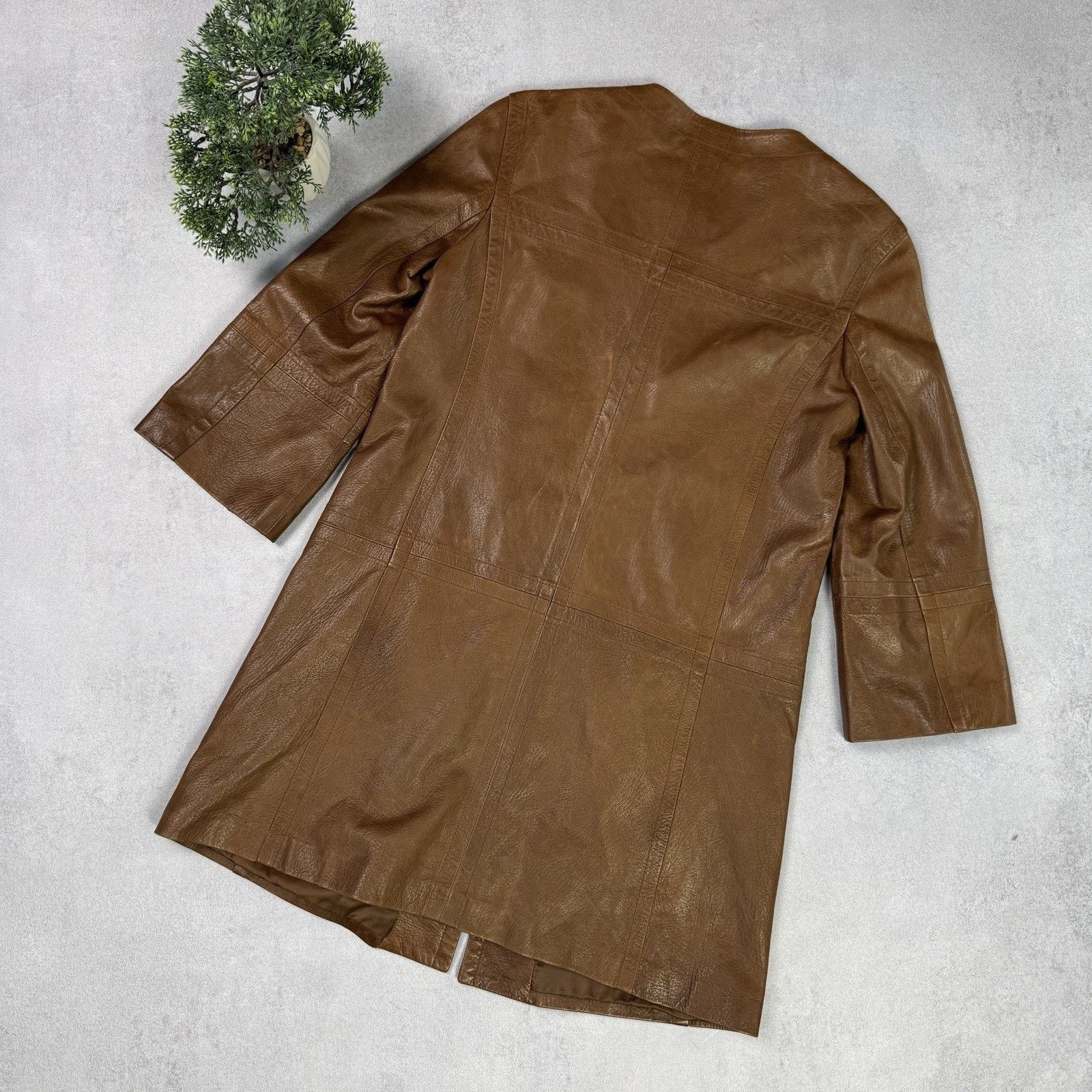 Weekend Max Mara Weekend Max Mara Women Leather Jacket Coat Size 12 Brown Size M / US 6-8 / IT 42-44 - 15 Thumbnail