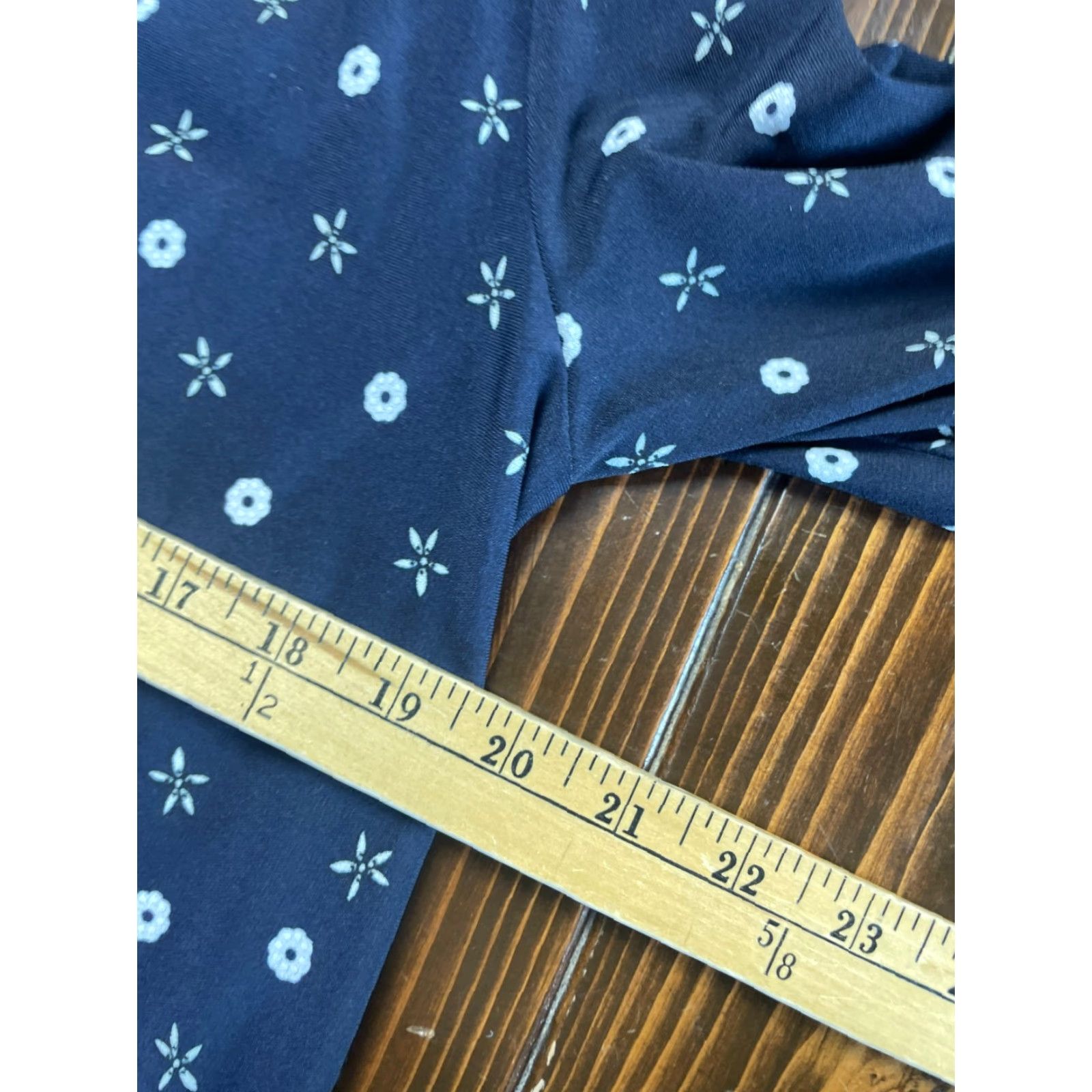 Vintage Sirenlily Dress Women's L Navy White Floral Mini Short Above Knee Casual Ladies Floral Size L / US 10 / IT 46 - 5 Thumbnail