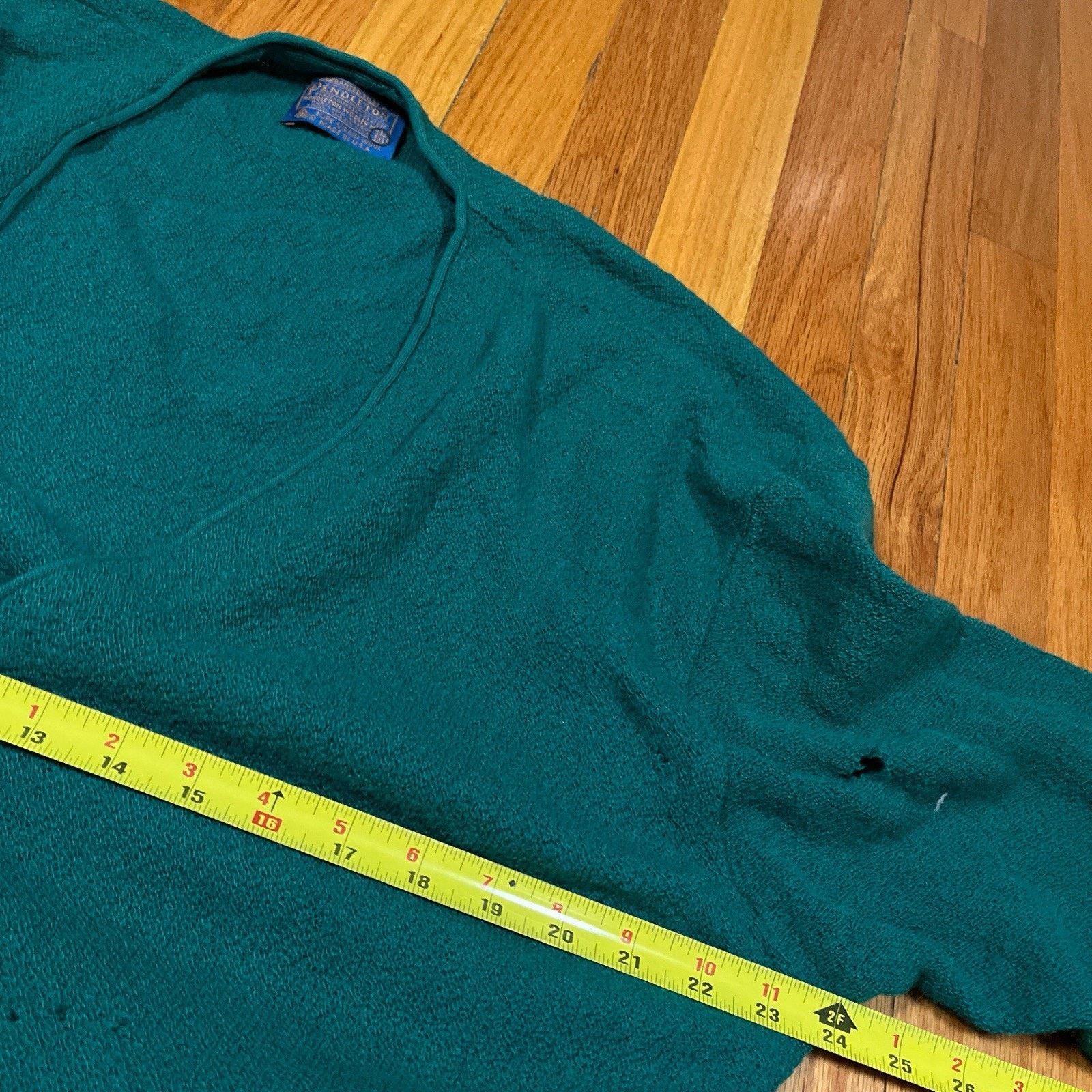 Pendleton VTG Pendleton Cardigan Teal Blue Wool Grunge Distressed Size US XL / EU 56 / 4 - 4 Thumbnail