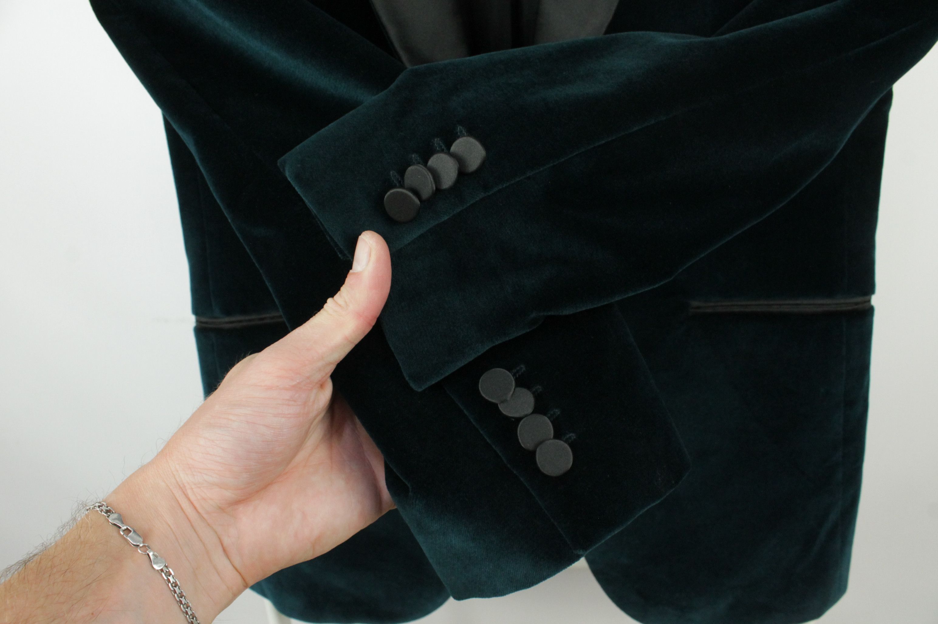 Hugo Boss Hugo Boss Green Velvet Slim Fit Tuxedo Blazer Jacket Size US S / EU 44-46 / 1 - 5 Thumbnail