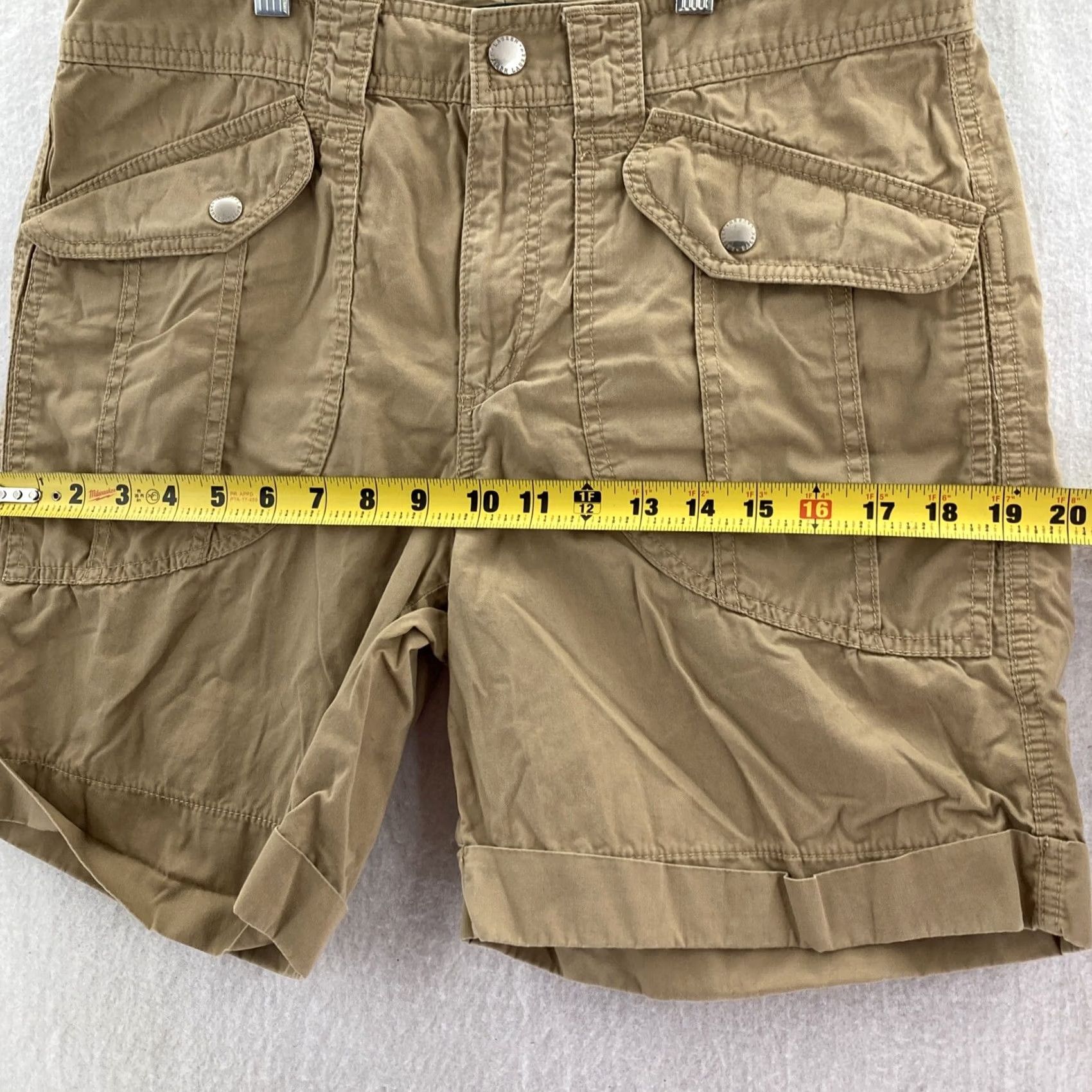 Ralph Lauren Lauren Ralph Lauren Shorts Womens 8 Bermuda Casual Khaki Beige 100% Cotton Pockets Hiking Size 24" / US 00 / IT 34 - 4 Thumbnail