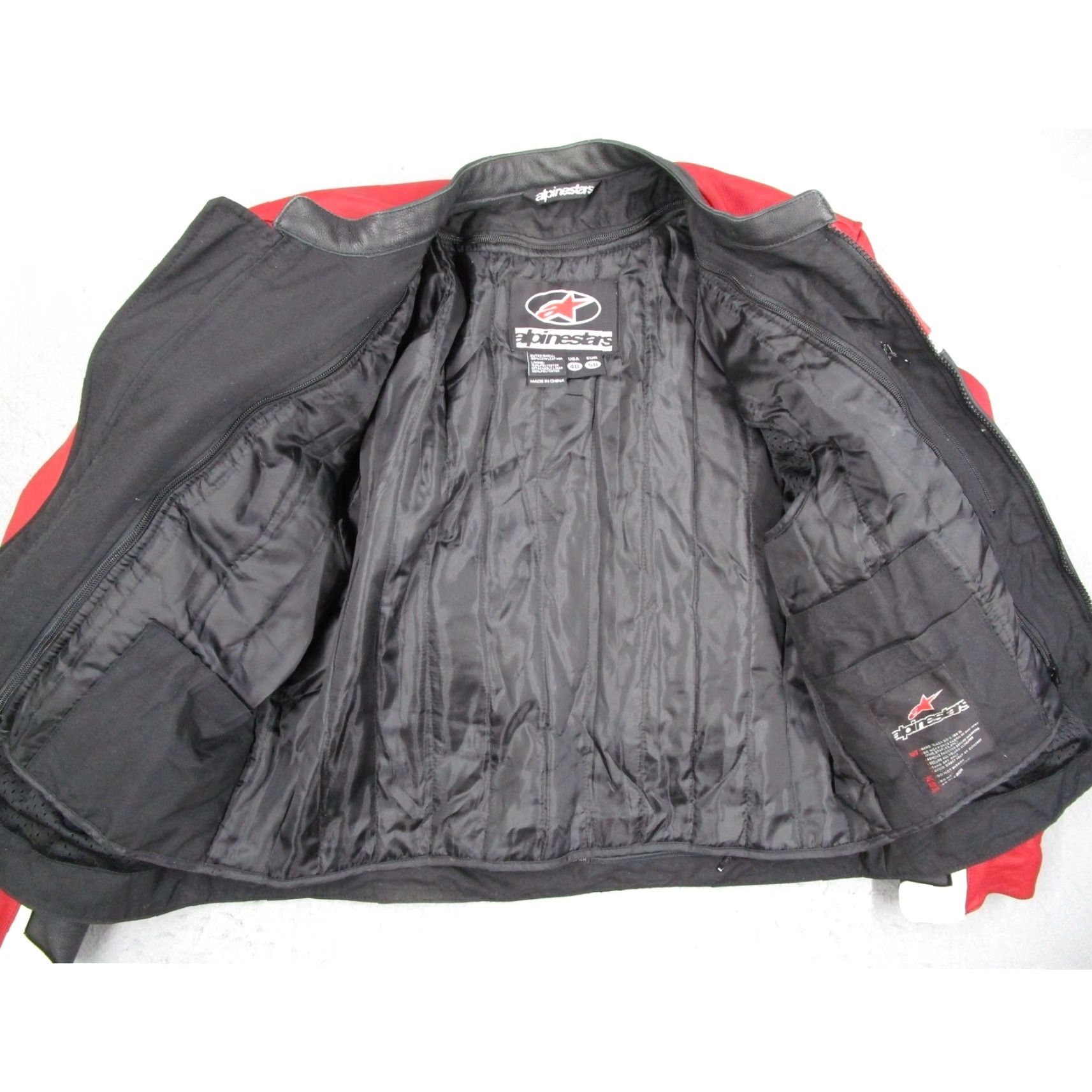Alpinestars Alpinestars Barcelona LHT Leather Motorcycle Jacket Mens 48 Red Black Zip Full Zip Pockets Leather Racing Riding 90s City Vintage? Size US M / EU 48-50 / 2 - 4 Thumbnail