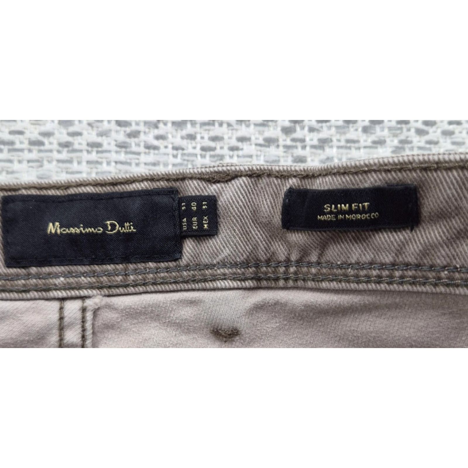 Massimo Dutti Massimo Dutti Jeans Mens 31x26 Brown Slim Straight Denim Pants Medium Wash Slim Fit 5-Pocket Mens Jeans Brown Size US 31 - 4 Thumbnail