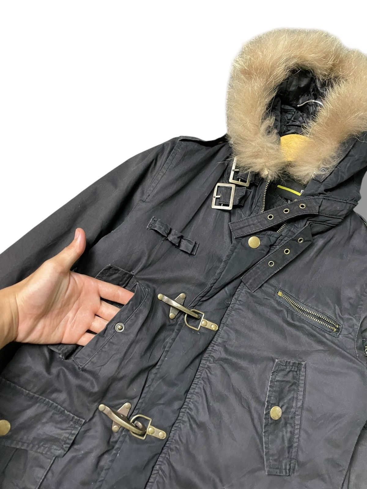 If Six Was Nine × Japanese Brand × Le Grande Bleu (L.G.B.) Edge Line Brand Long Duffle Jacket with Fur (67) Size US XXS / EU 40 - 7 Thumbnail