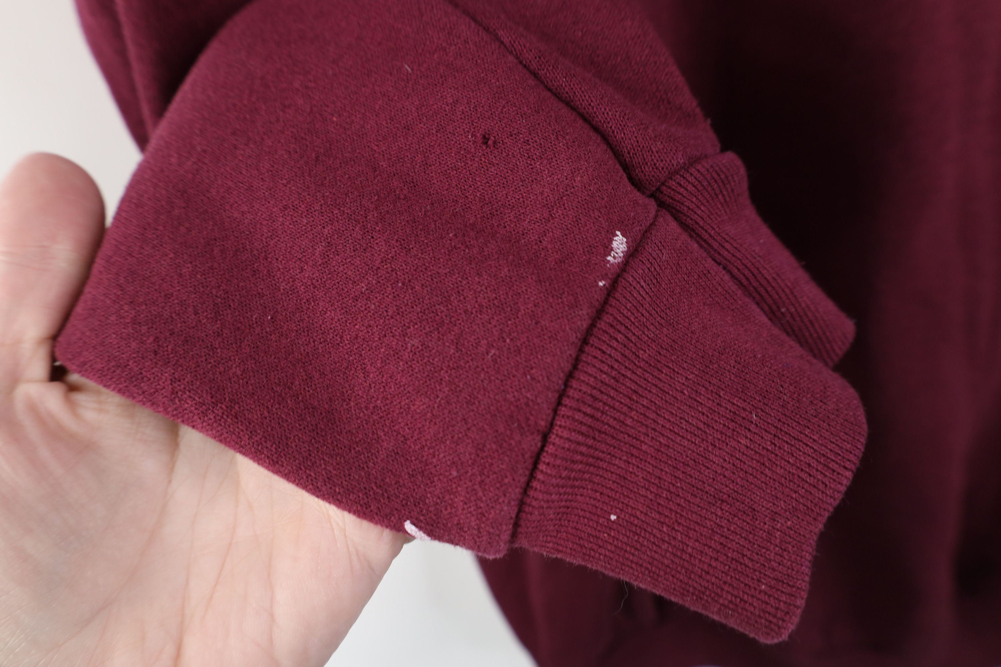 Vintage Vintage 90s Streetwear Crewneck Sweatshirt Burgundy USA Size US XL / EU 56 / 4 - 10 Thumbnail