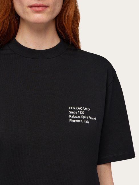 Salvatore Ferragamo o1s1rm0126 T-Shirt in Black Size S / US 4 / IT 40 - 4 Thumbnail