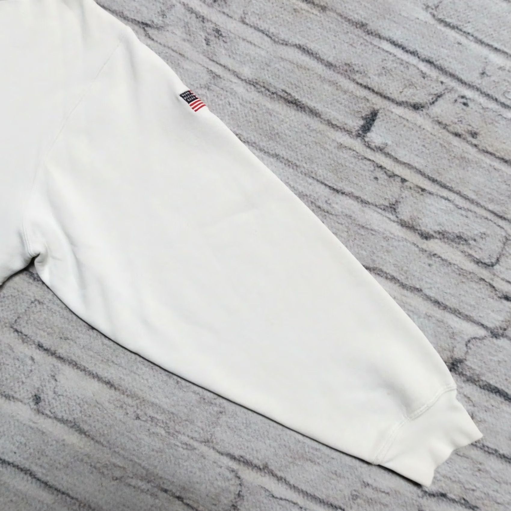 Polo Ralph Lauren VINTAGE Polo Ralph Lauren Sweatshirt Distressed Logo Crew Neck Size Large White Mens Size US L / EU 52-54 / 3 - 7 Thumbnail