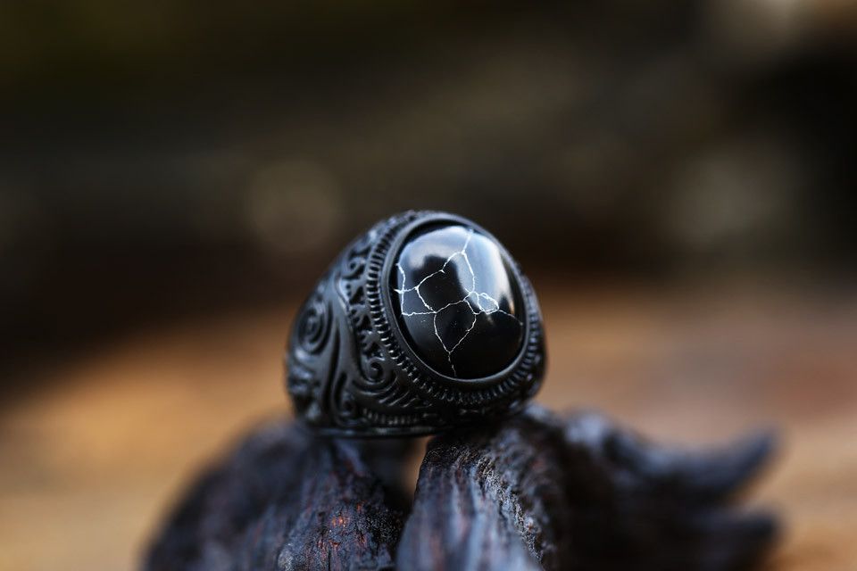 Japanese Brand × Vintage Black Thunder Ring Size ONE SIZE - 1 Thumbnail
