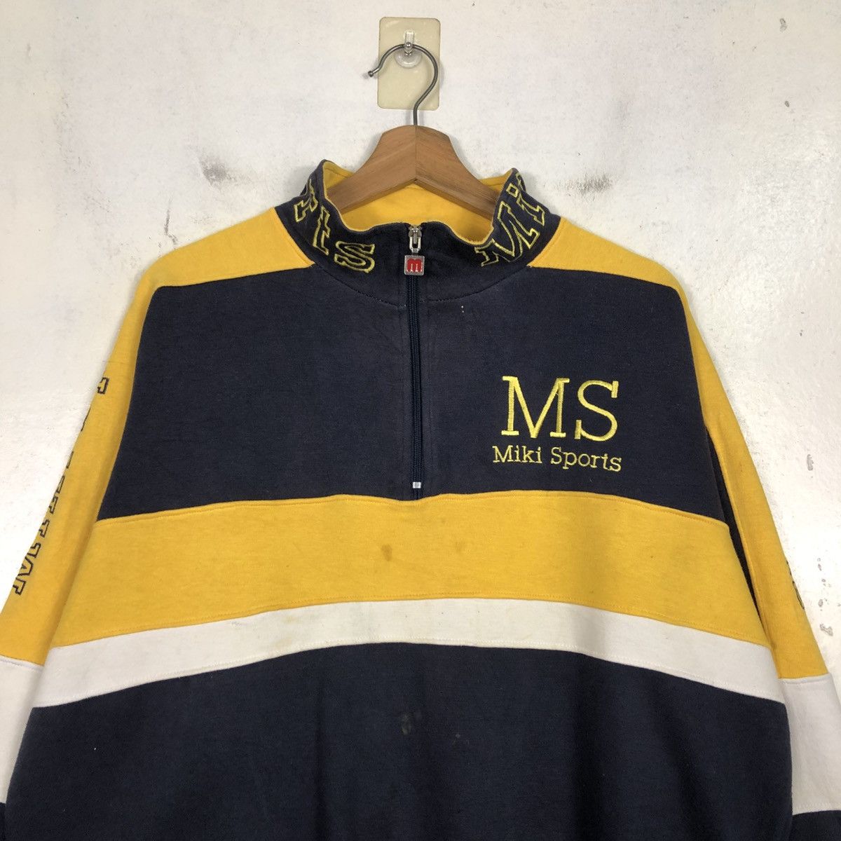 Japanese Brand 📌Half Zipper Sweatshirt Miki Sports Big Logo Size US L / EU 52-54 / 3 - 5 Thumbnail