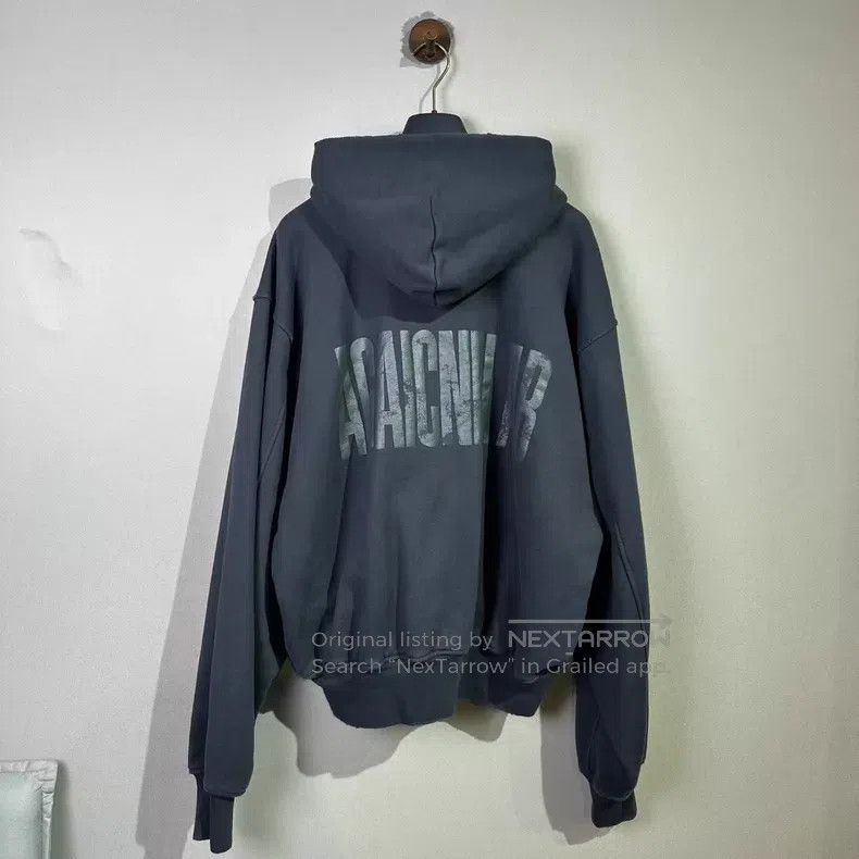 Balenciaga Balenciaga Reversed Letter Zip Hoodie Size US XXS / EU 40 - 2 Thumbnail