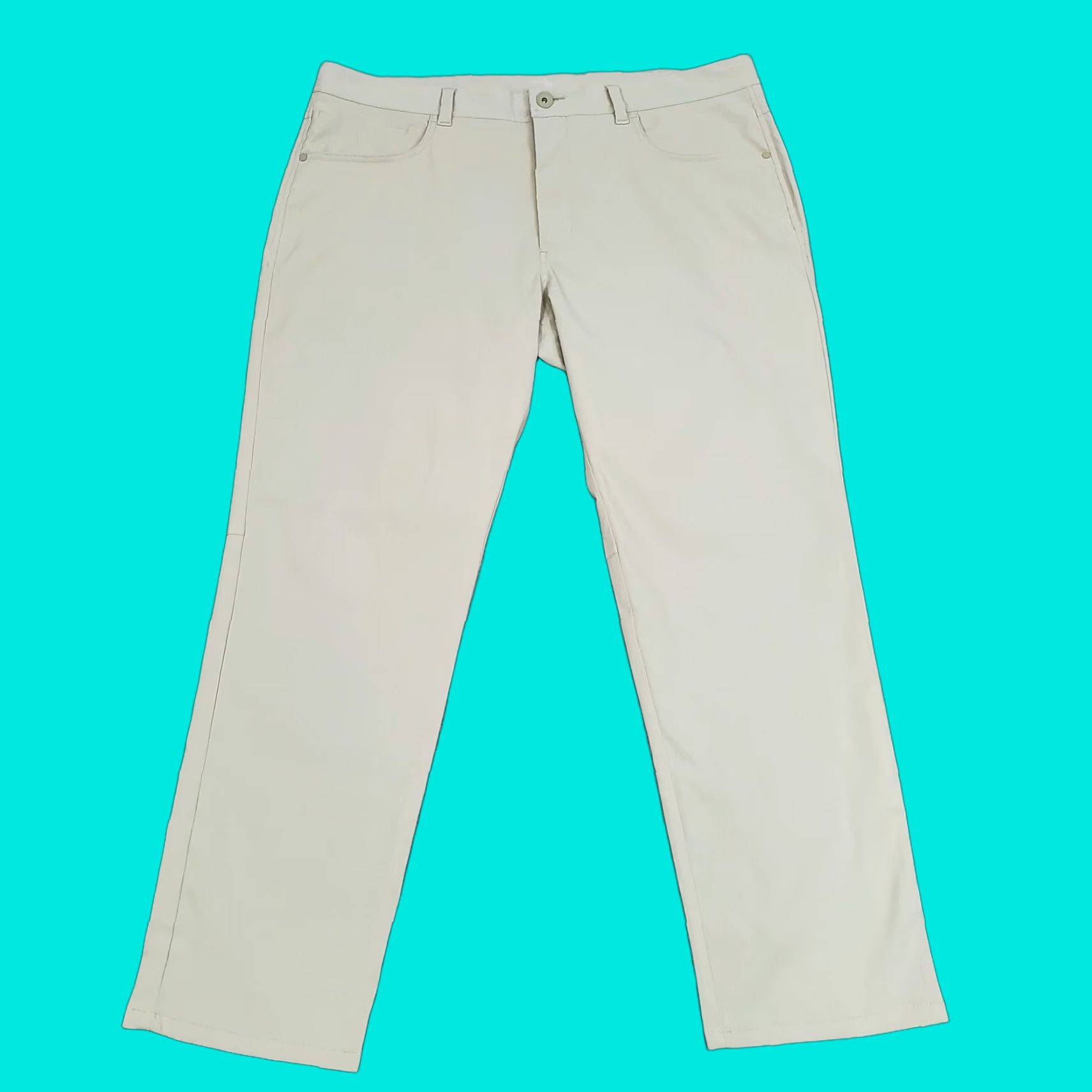Tommy Bahama Tommy Bahama Pants Mens 38x30 Beige Chino Flat Front Logo Lightweight Polyester Blend Casual Shorts? No, pants. Size US 38 / EU 54 - 1 Thumbnail