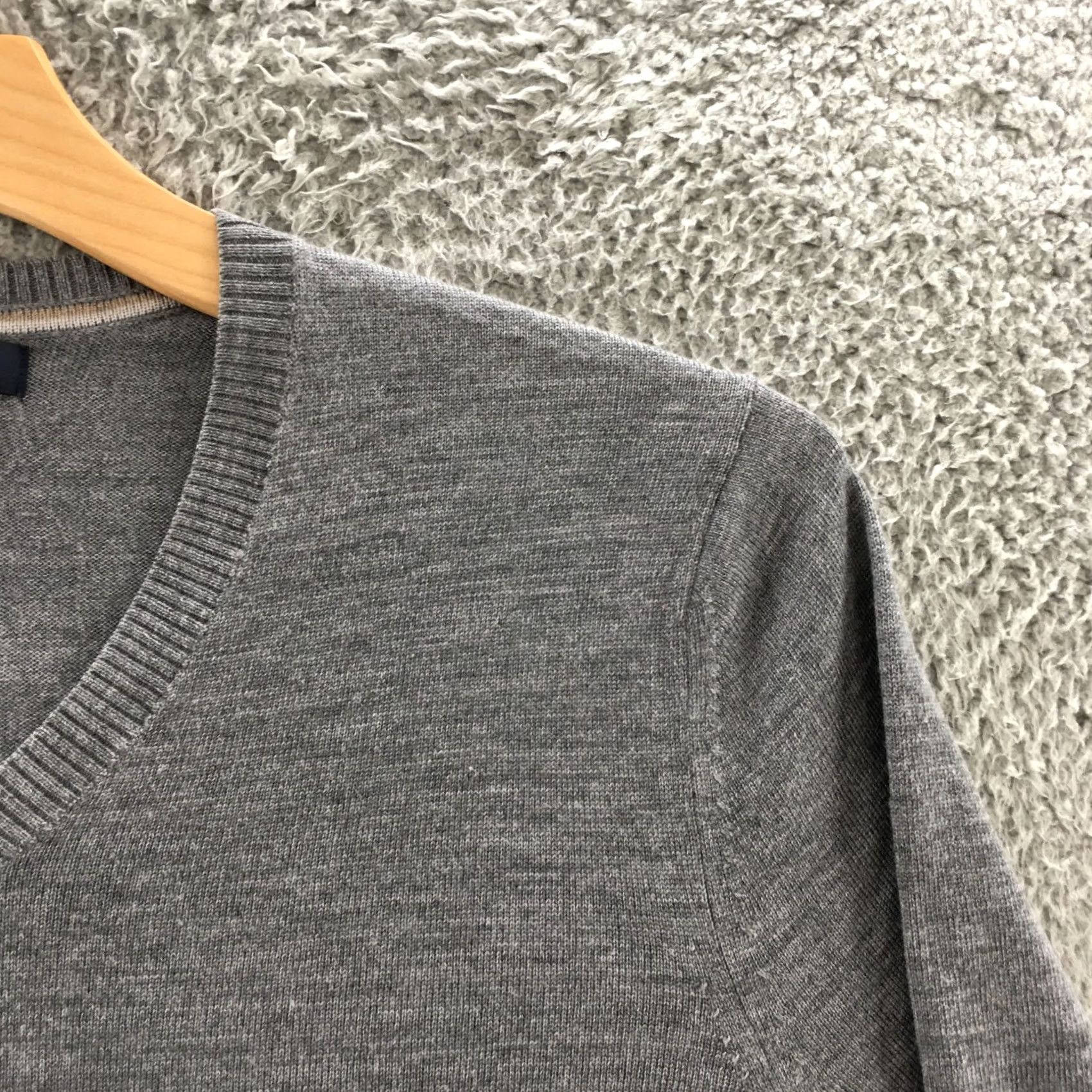 Banana Republic Banana Republic Sweater Mens L Gray Merino Extra Fine Wool Knitted Long Sleeve Size US L / EU 52-54 / 3 - 3 Thumbnail