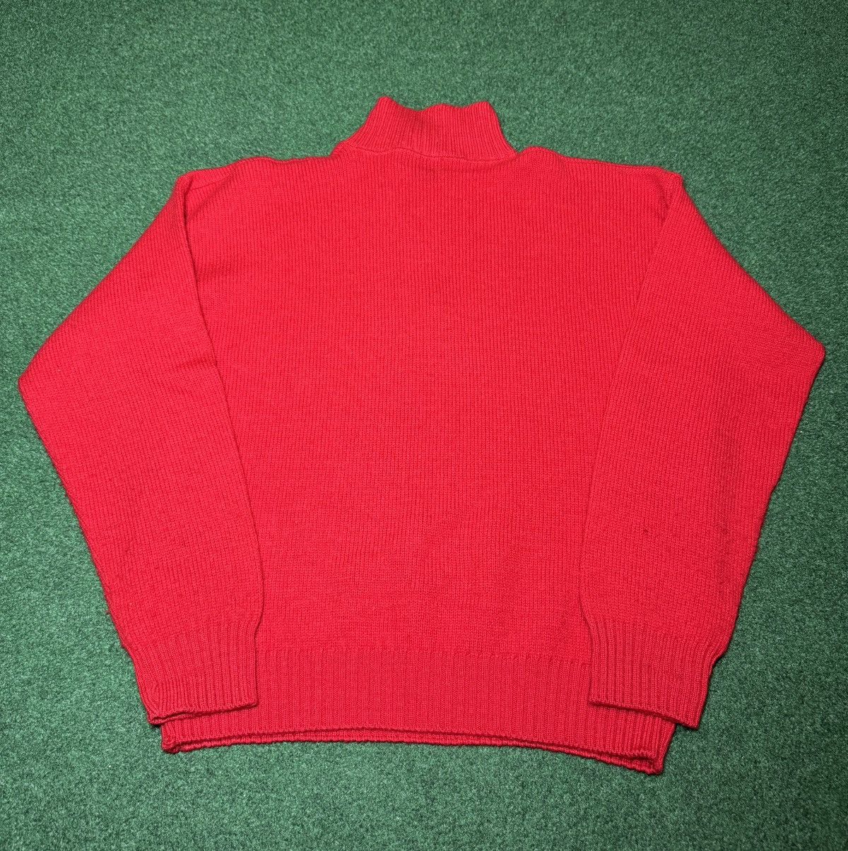 L.L. Bean LL Bean True Vintage Red Wool Pullover Polo 22x25 Sweater Size US L / EU 52-54 / 3 - 4 Thumbnail