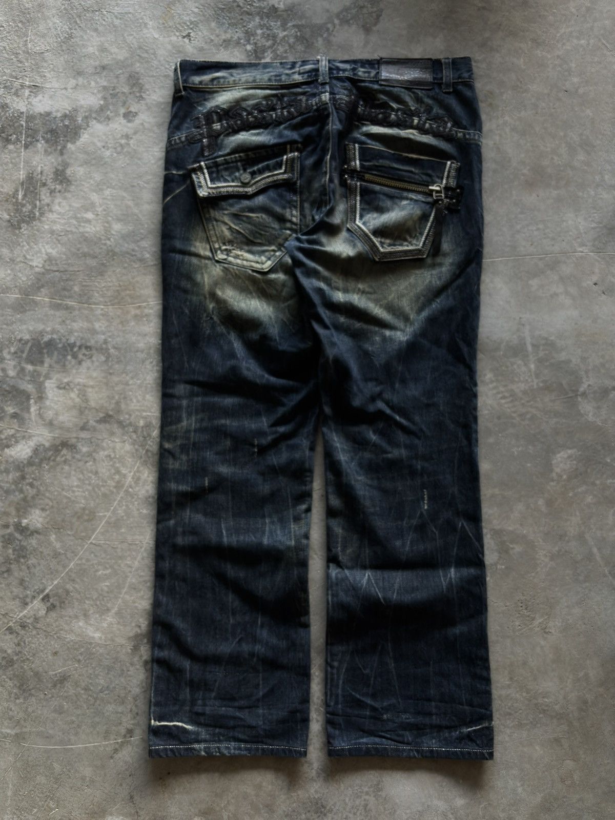 Hysteric Glamour PASTA DENIM rusty mud fade wash distressed japanese punk Size US 35 - 12 Thumbnail