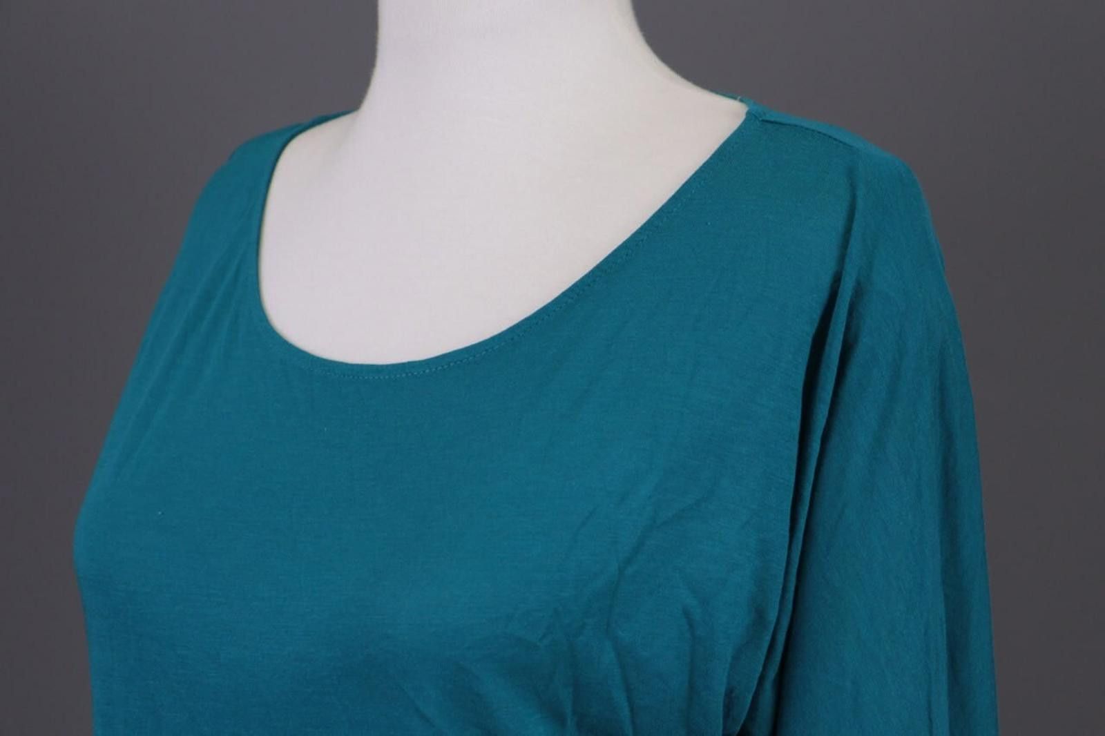 Designer Toast Blue 3/4 Sleeve Relaxed Summer Blouse Shirt Size 8 Size M / US 6-8 / IT 42-44 - 10 Thumbnail