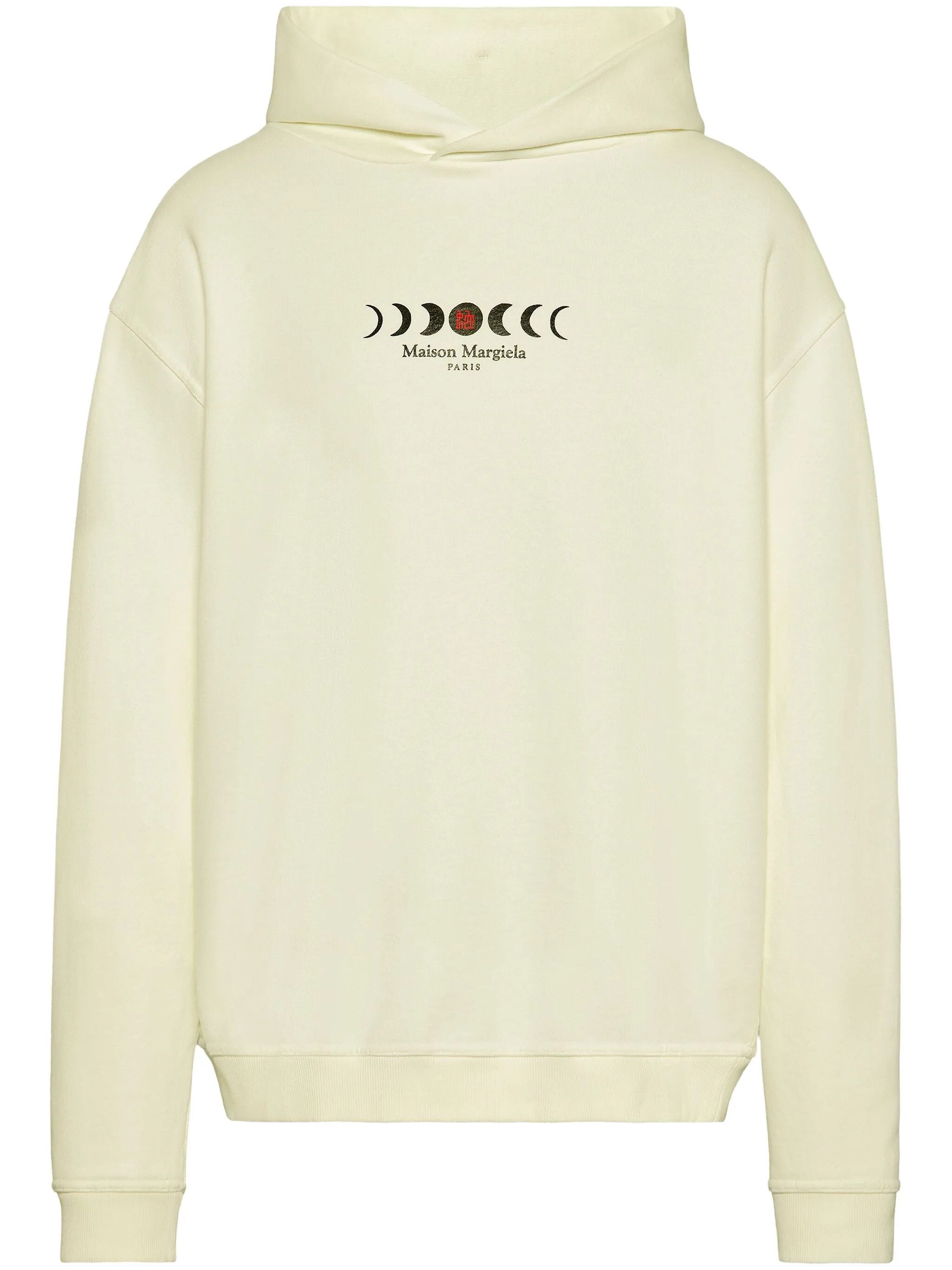 Maison Margiela o1w1db10126 Logo-print Hoodie in Light Beige Size US L / EU 52-54 / 3 - 1 Thumbnail