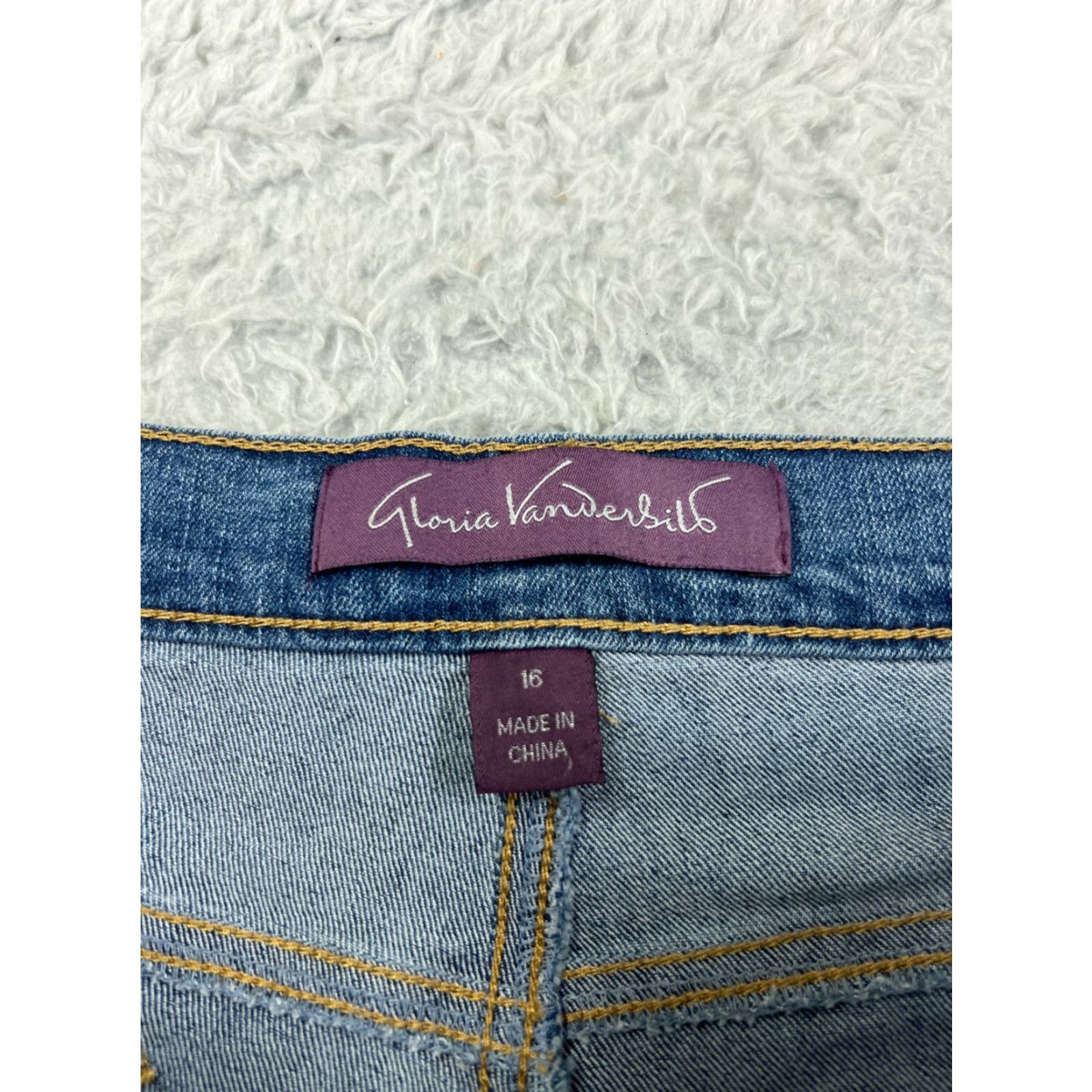 Gloria Vanderbilt Gloria Vanderbilt Amanda Womens Jeans Size 16 Blue Denim Stretch High Rise 32x30 Classic Size 38" / US 16 / IT 52 - 3 Thumbnail