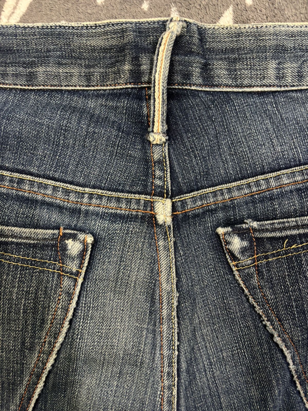 Earnest Sewn Vintage 2000s Earnest Sewn Half Selvedge Distressed Jeans Size US 35 - 13 Thumbnail