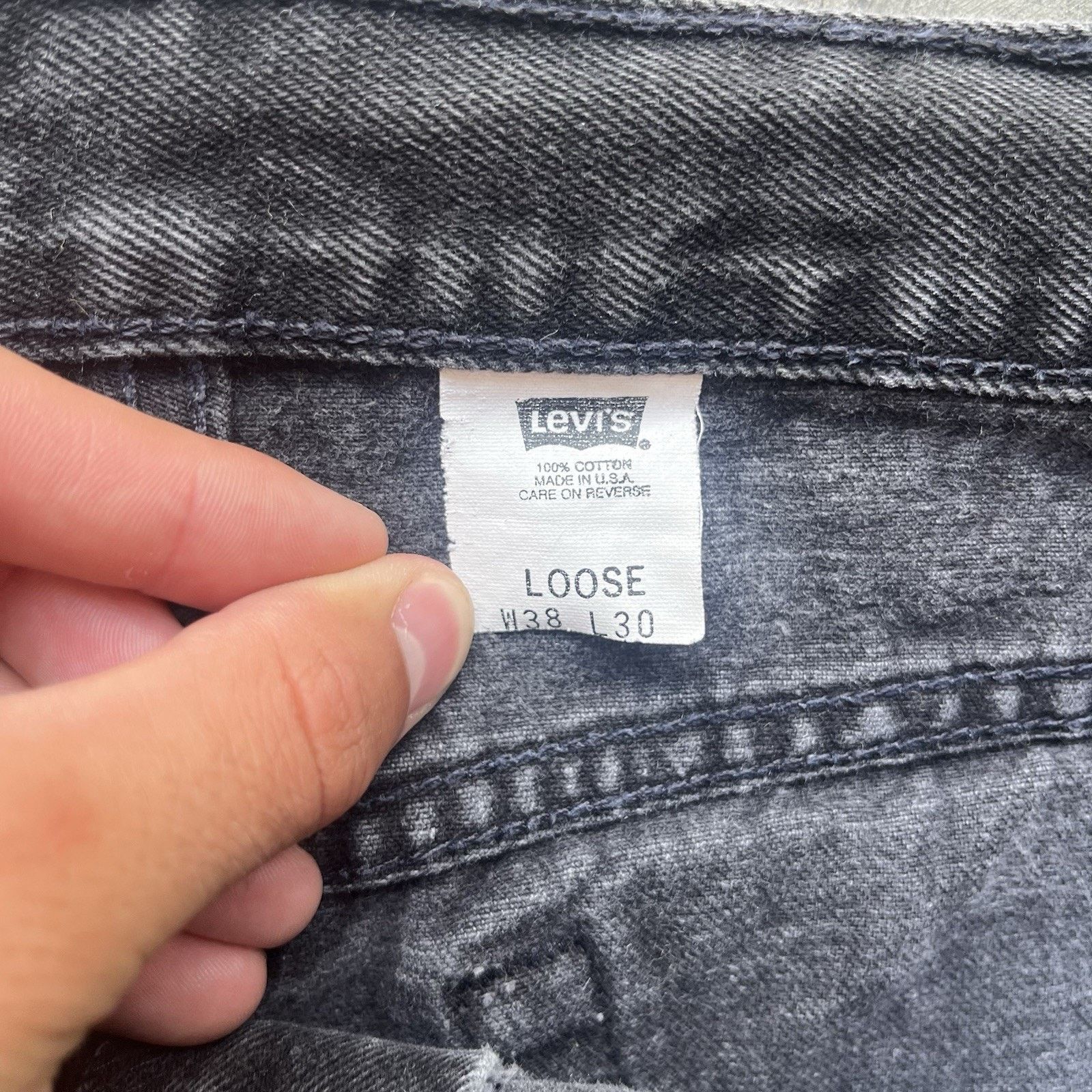 Levi's Vintage Black 90s Levi’s 545 Jeans Mens 36 X 30 Loose Fit We Size US 36 / EU 52 - 6 Thumbnail