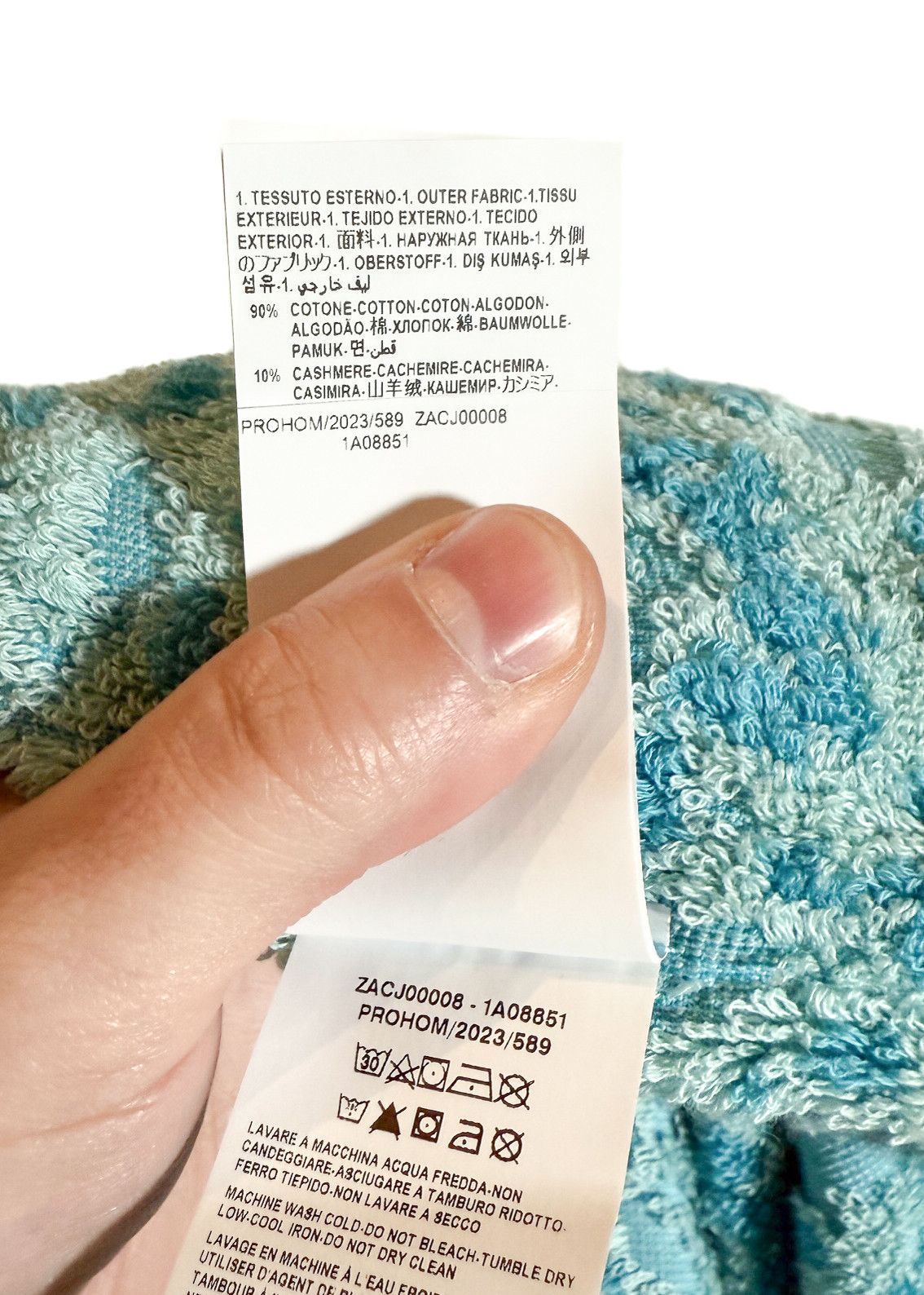 Versace Versace Turquoise Blue Barocco Jacquard 90s Logo Bathrobe Size ONE SIZE - 10 Thumbnail