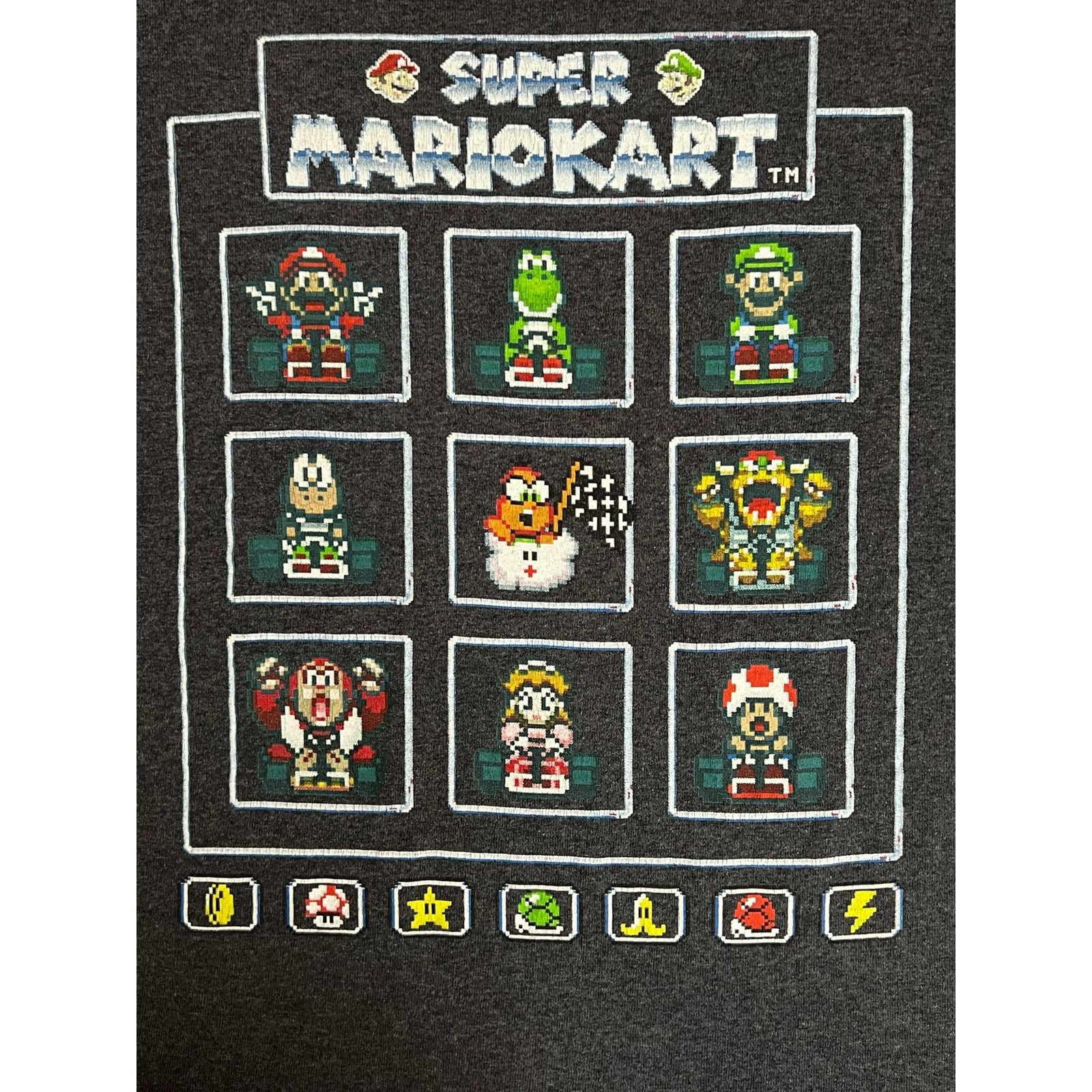 Nintendo Super Mario Kart Super Nintendo T-Shirt Medium Dark Gray Size US M / EU 48-50 / 2 - 3 Thumbnail