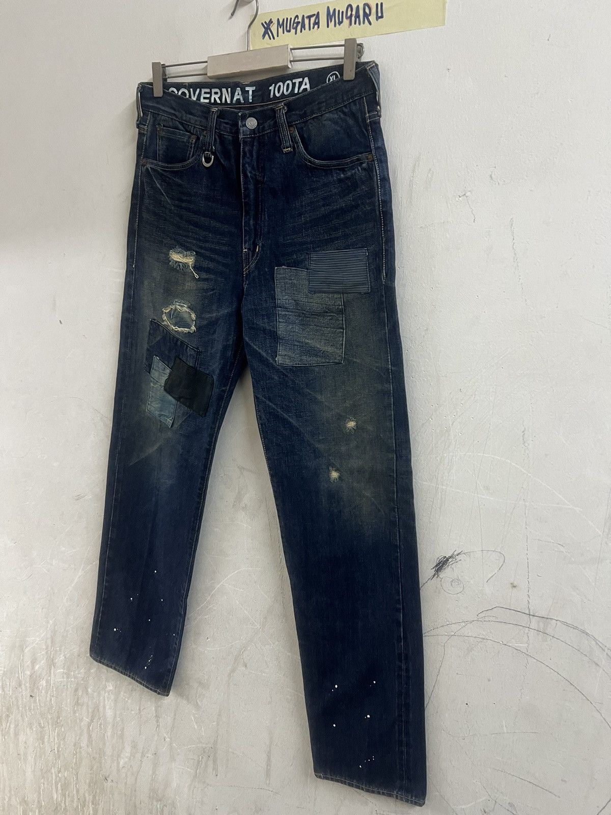 4GSELLER × Japanese Brand PATCHWORK‼️KAPİTAL STYLE COVERNAT 100TA DISTRESSED DENIM PANT Size US 32 / EU 48 - 6 Thumbnail