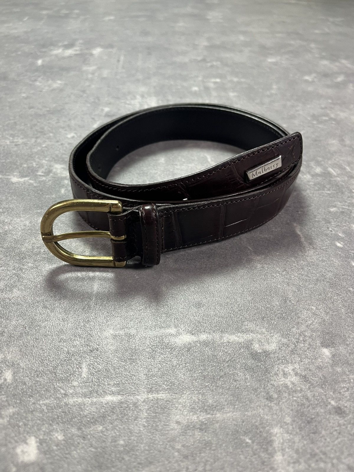 Mulberry MULBERRY Brown Leather Belt 90 / 36 Size 36 - 1 Thumbnail