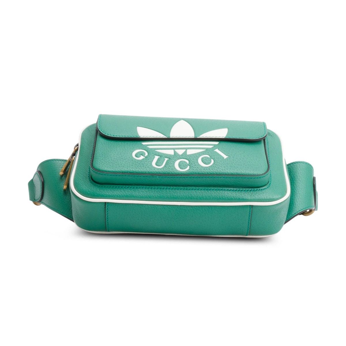 Gucci GUCCI x Adidas Green Calfskin Leather Trefoil Logo Belt Bag Size ONE SIZE - 5 Thumbnail