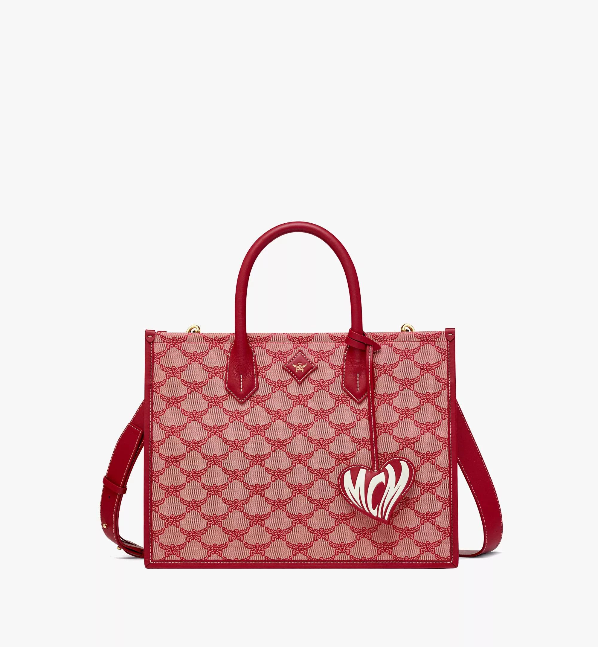 MCM o1mt1gz1224 Size: OS / Tote Medium Bag in Red Size ONE SIZE - 1 Thumbnail