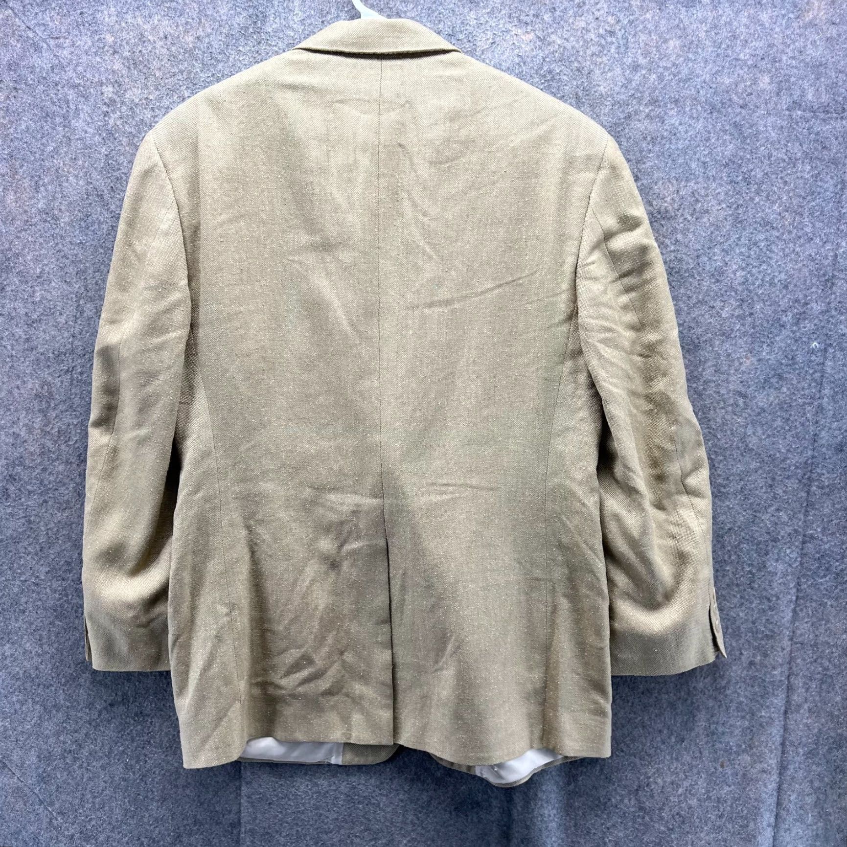 Brooks Brothers Brooks Brothers Blazer Mens 42R Beige Silk Sport Coat Jacket Tuxedo Dress Two-Button Regular Front Button Size 42R - 3 Thumbnail