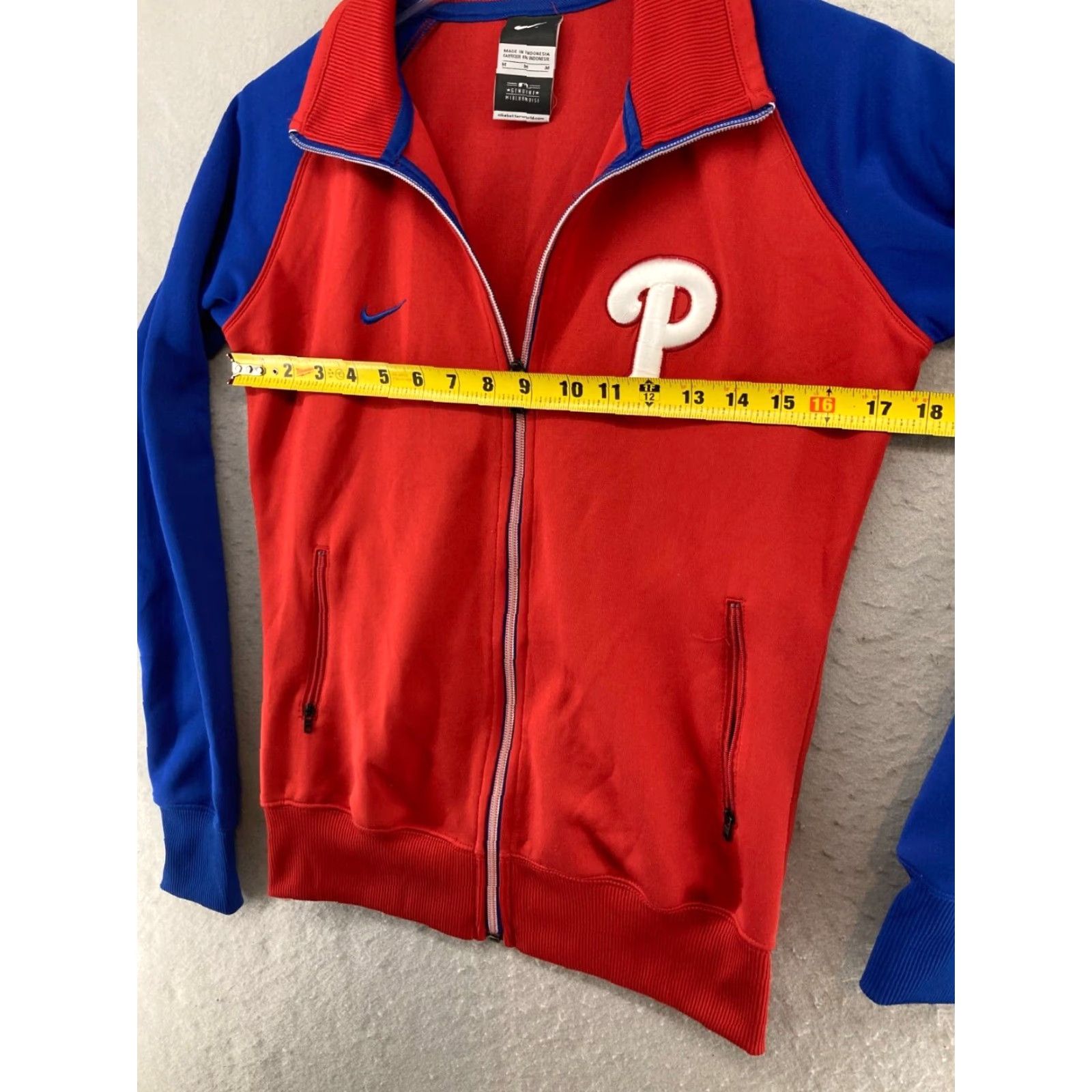 Nike Nike Jacket Women M Red Full Zip Swoosh Baseball Theme Athletic Nike Dri-FIT Size M / US 6-8 / IT 42-44 - 2 Thumbnail