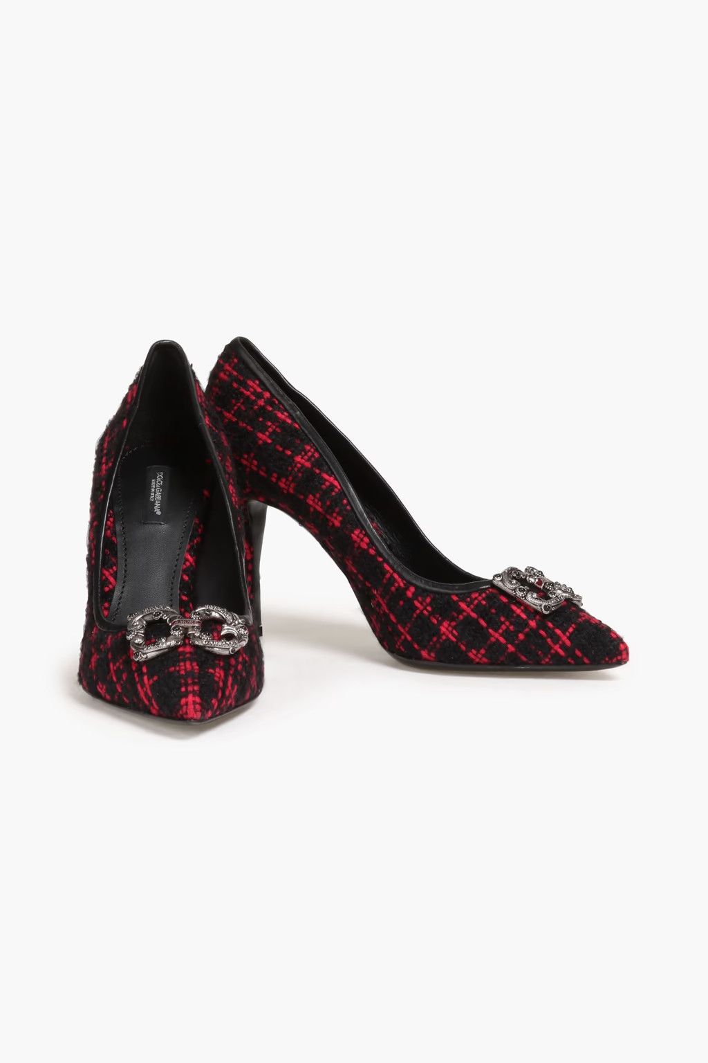 Dolce & Gabbana o1y0925 Spool Heel Pumps in Black/Red Size US 6 / IT 36 - 4 Thumbnail