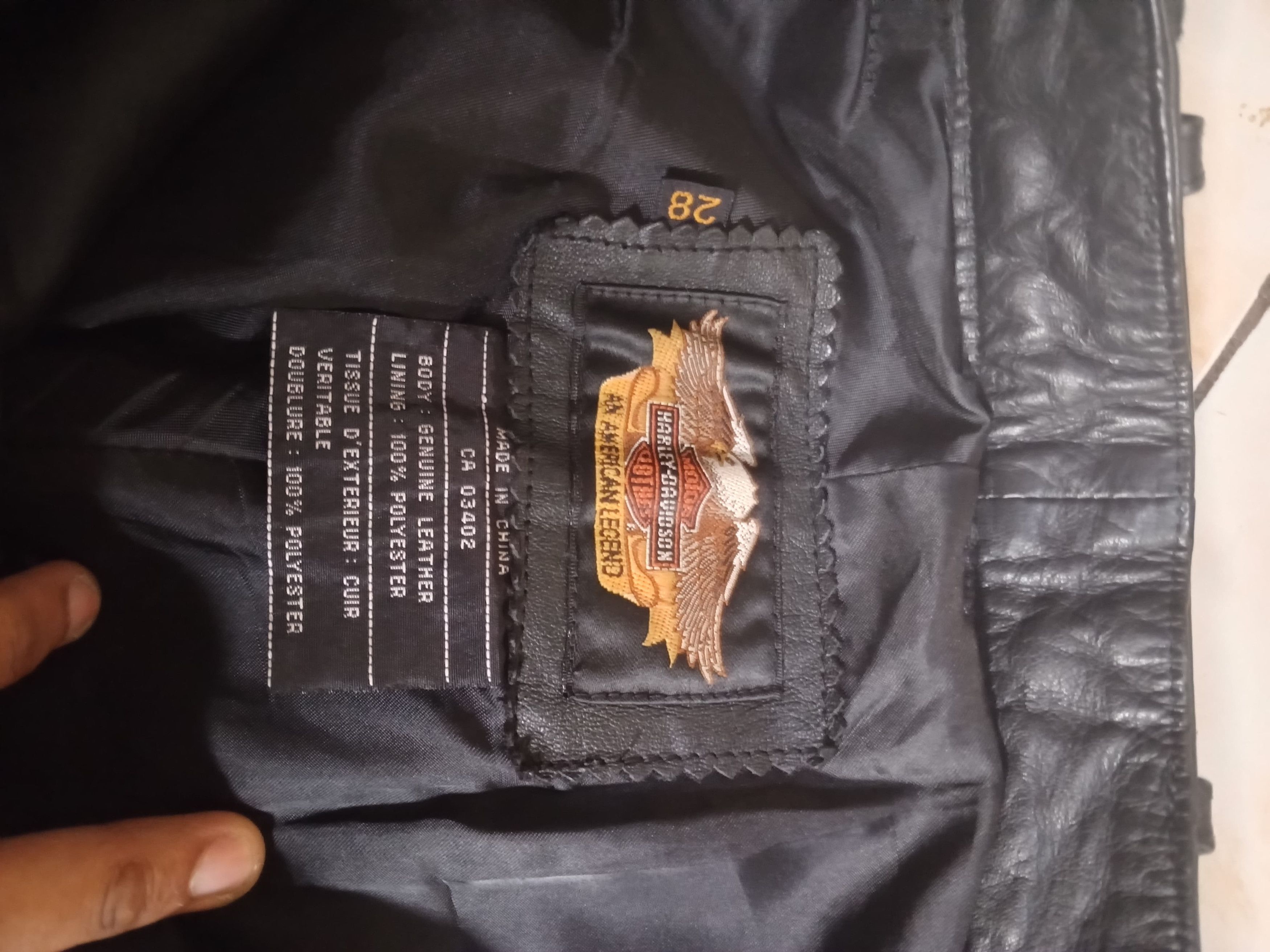 Harley Davidson Genuine Leather Pants by Harley Davidson Size US 29 - 4 Thumbnail