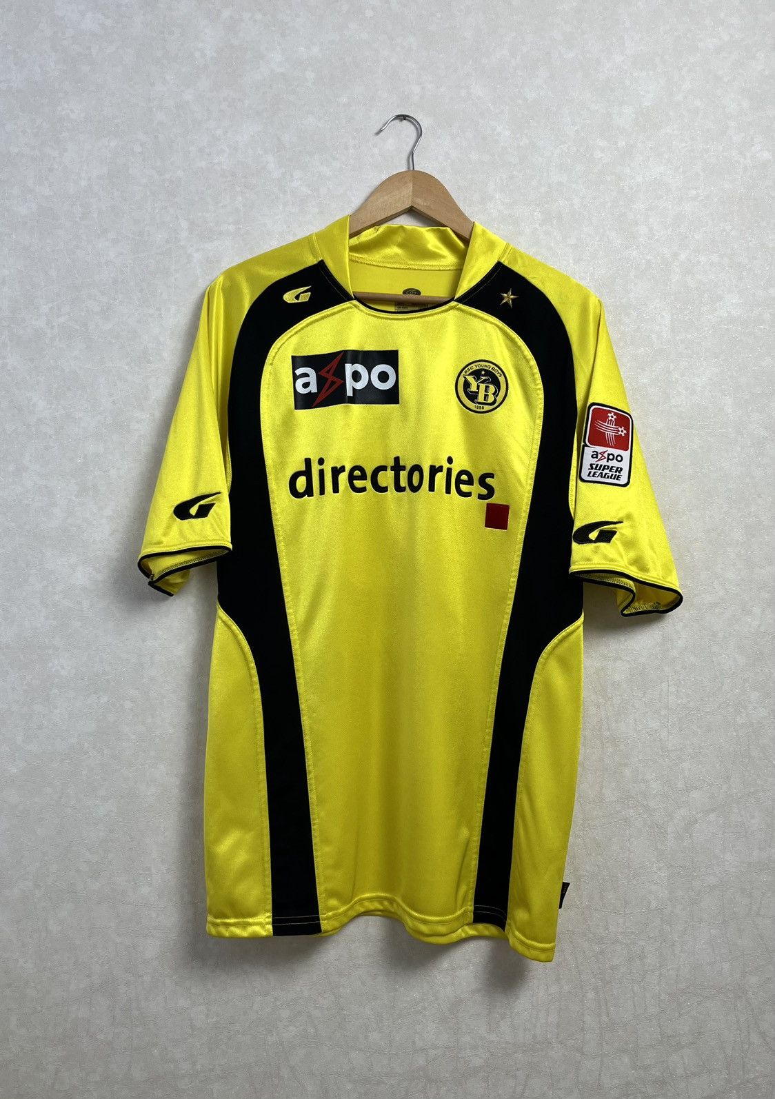Vintage BSC Young Boys Home Football Jersey Hodel #2 Size US L / EU 52-54 / 3 - 1 Thumbnail