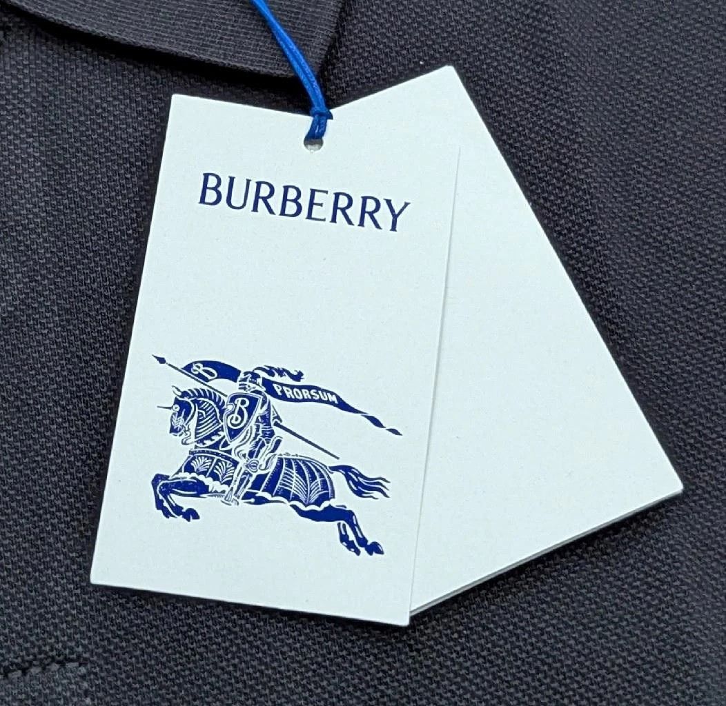 Burberry BURBERRY Contrast Cuff Pique Polo Shirt Black/Green Small Size US S / EU 44-46 / 1 - 7 Thumbnail