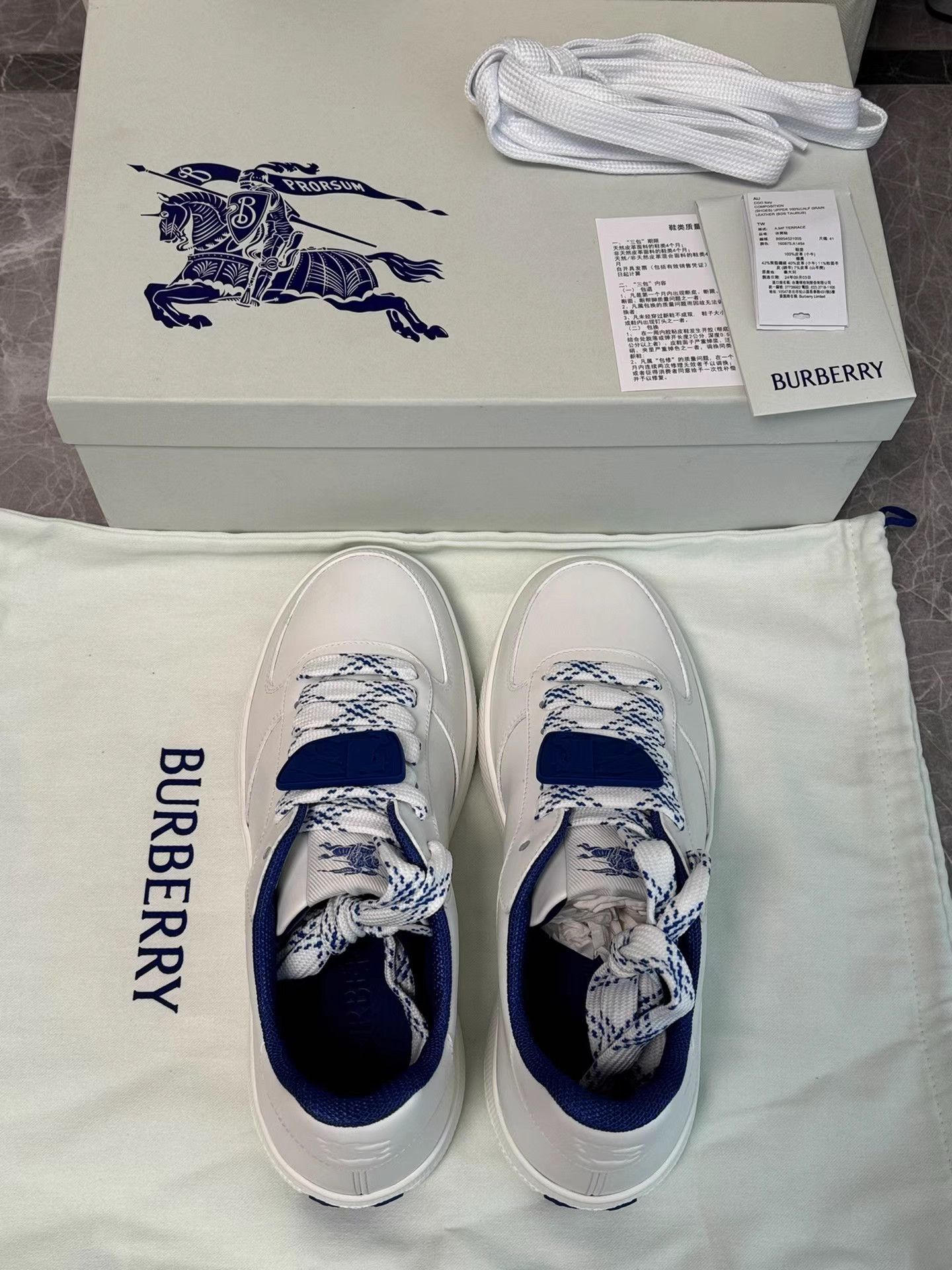 Burberry Burberry Equestrian Knight Logo Sneakers K6 Size US 8 / EU 41 - 7 Thumbnail