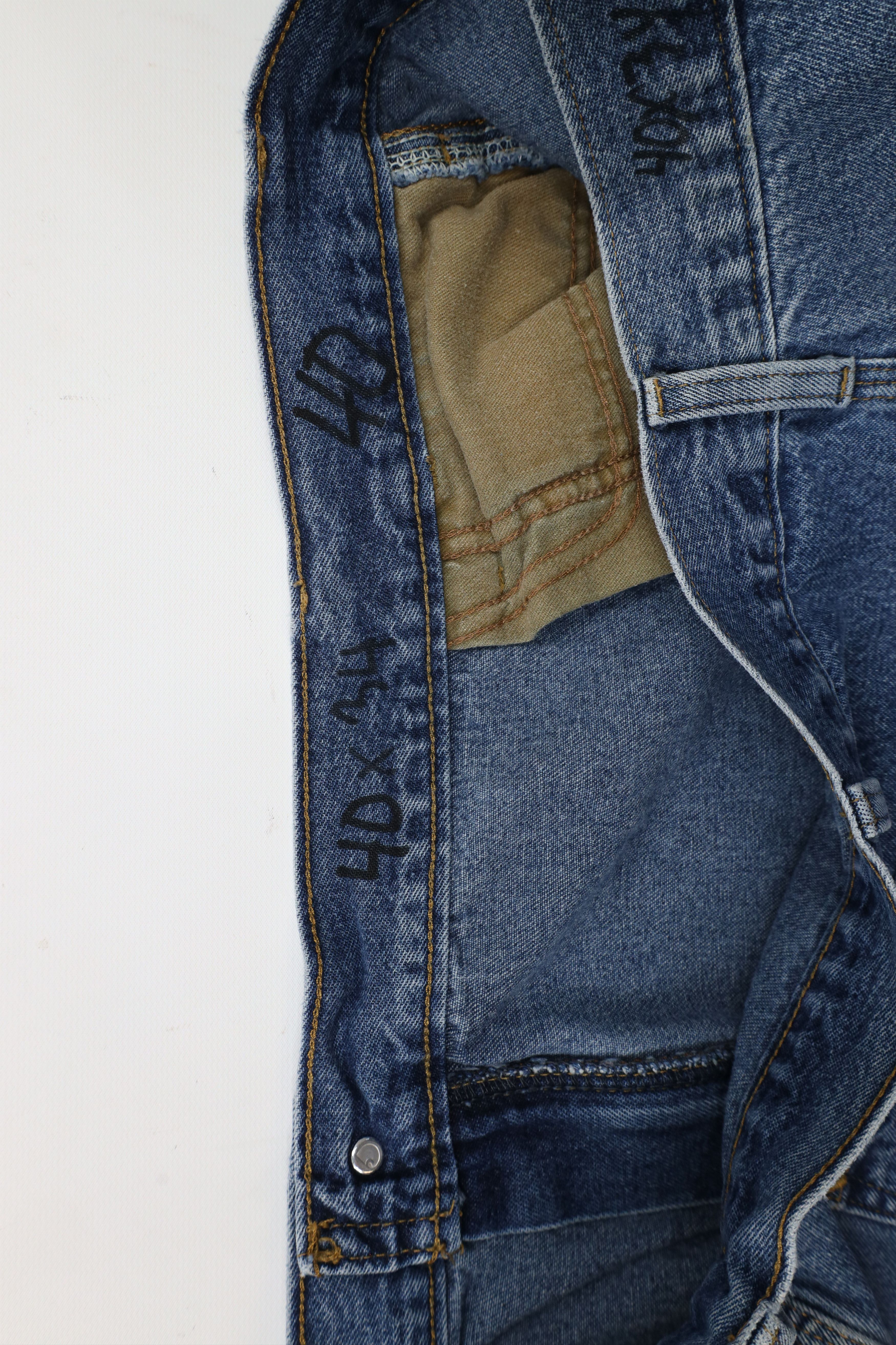 Carhartt × Vintage Vintage Carhartt Spell Wide Leg Dungaree Denim Jeans Blue Size US 38 / EU 54 - 10 Thumbnail